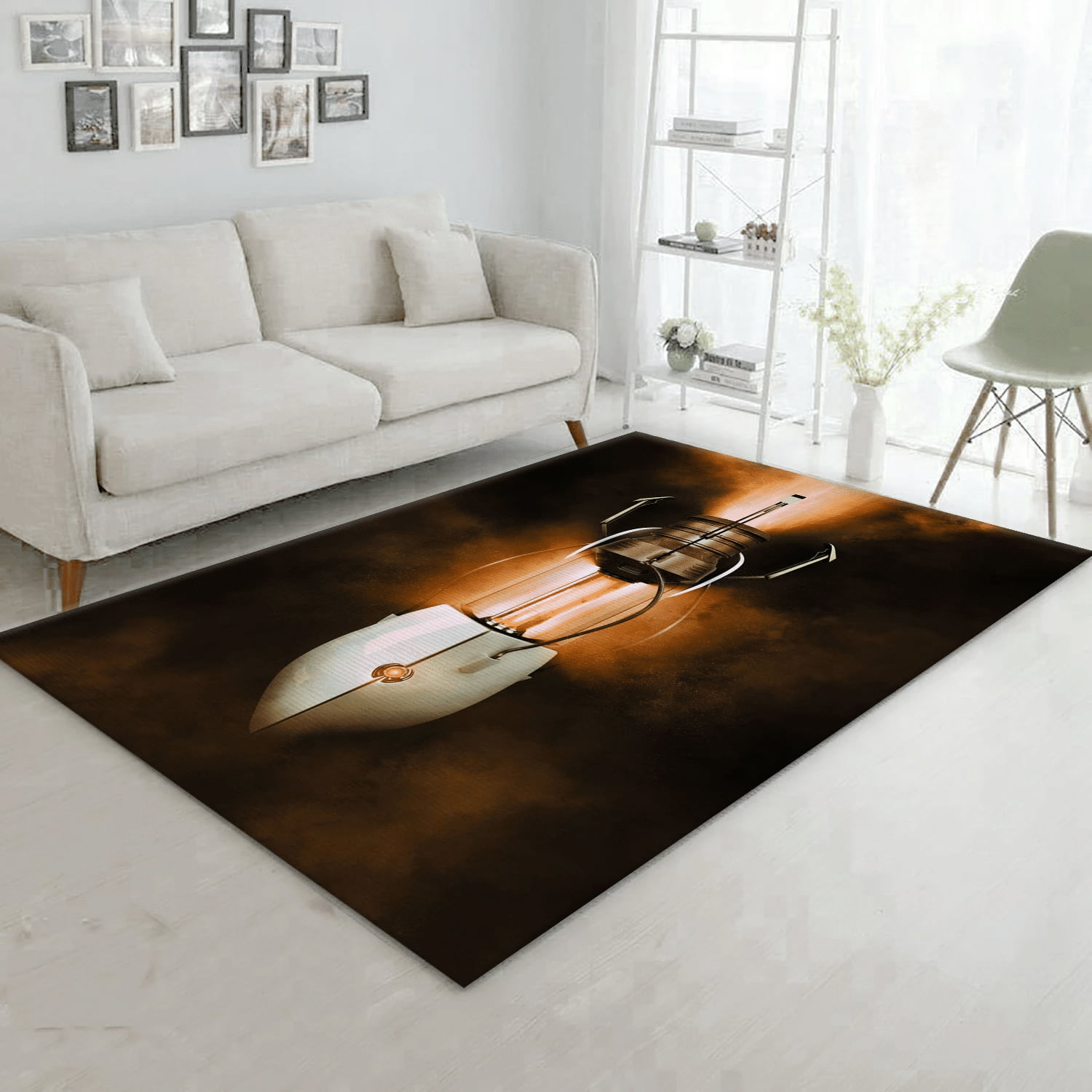 3d Portal Gun Orange Area Rug Carpet