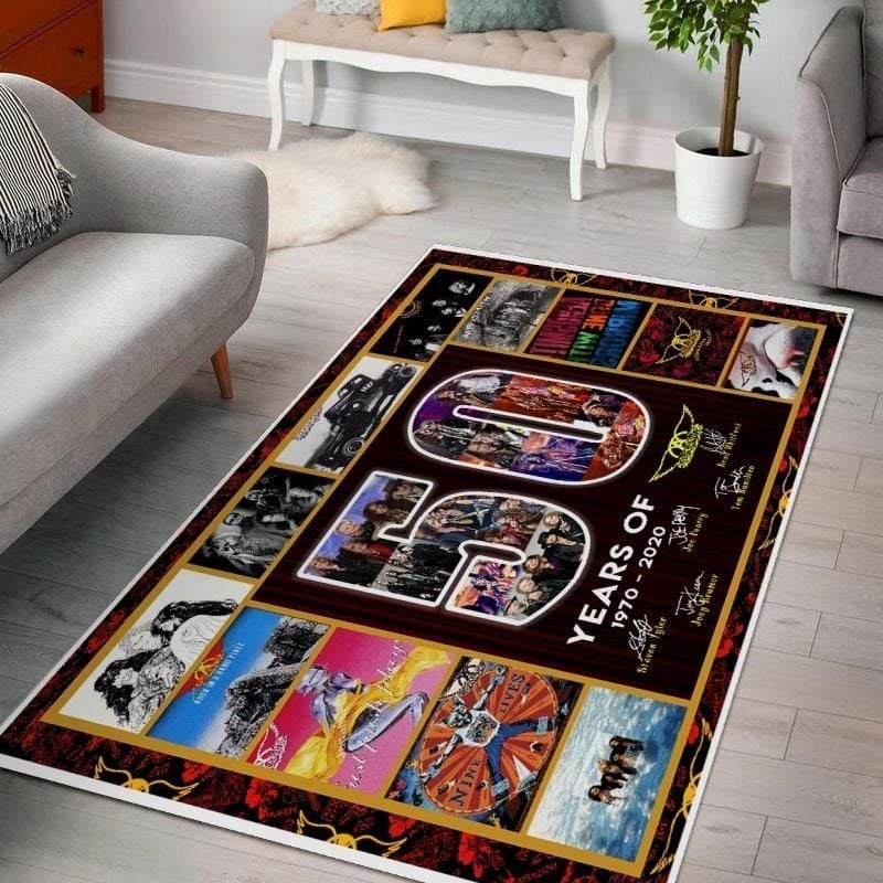 50 Years Of Aerosmith Living Room Area Rug For Christmas