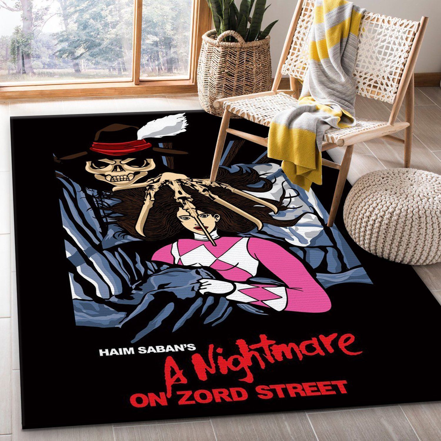 A Nightmare On Zord Street Area Rug