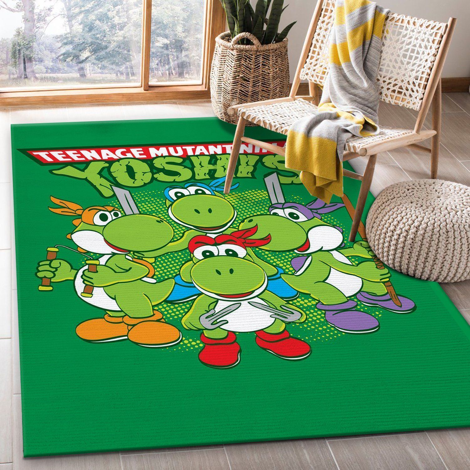 A Parody Inspired By The Cartoon Tv Show Teenage Mutan Area Rug Carpet