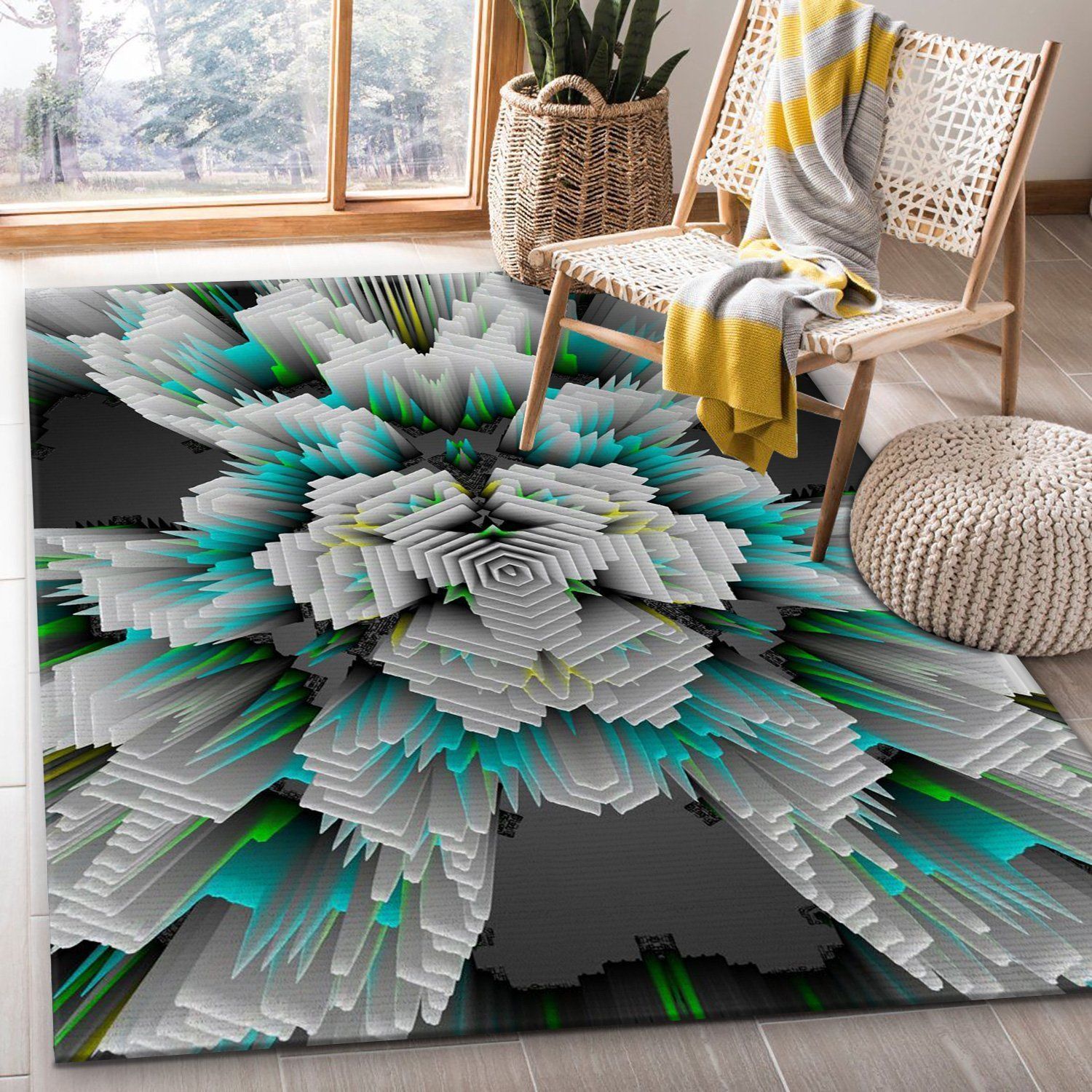 Abstract 3d Area Rug For Christmas, Kitchen Rug, Home Decor Floor Decor – Indoor Outdoor Rugs