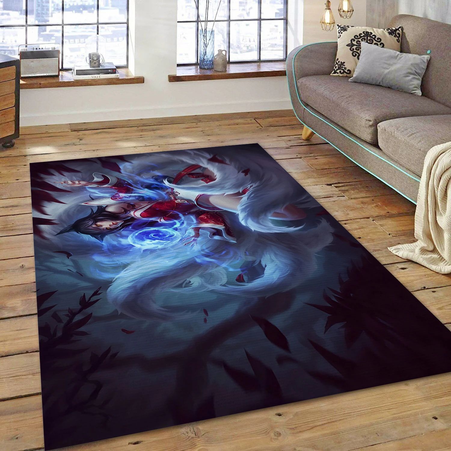 Ahri League Of Legends Game Area Rug Carpet, Bedroom Rug - US Decor - Indoor Outdoor Rugs