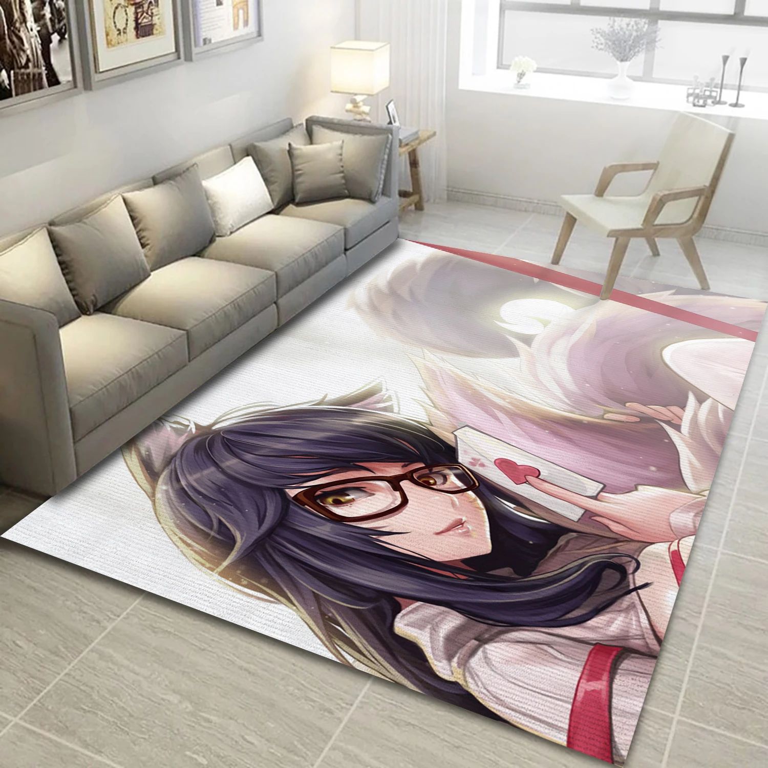 Ahri League Of Legends Game Area Rug Carpet, Living Room Rug - Family Gift US Decor - Indoor Outdoor Rugs