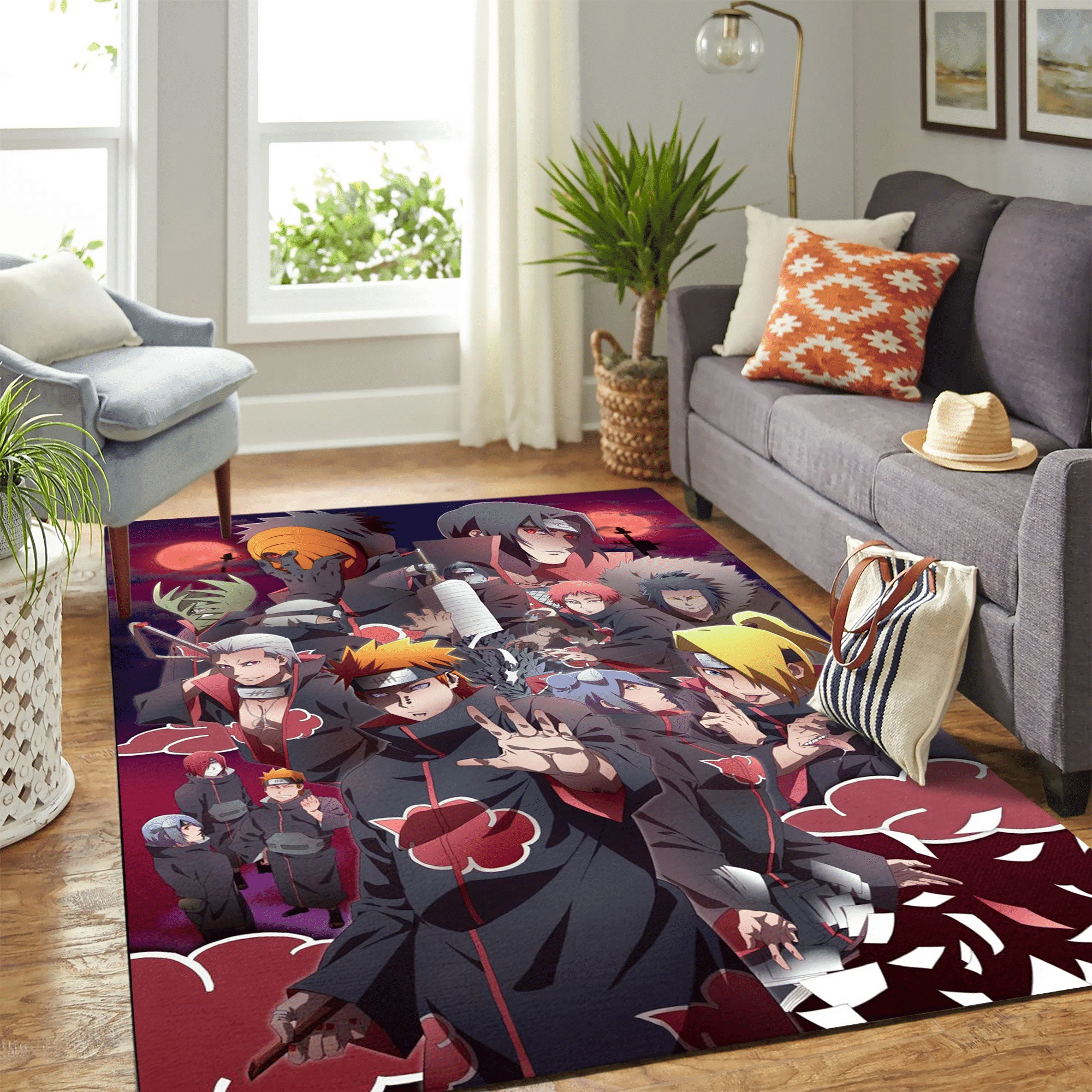 Akatsuki Members Carpet Area Rug Chrismas Gift - Indoor Outdoor Rugs