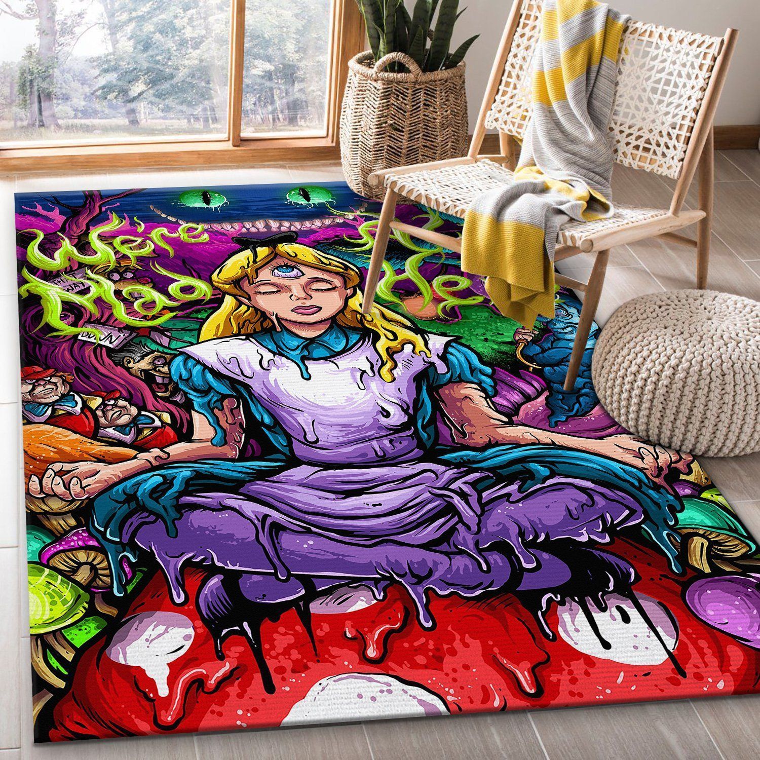 Alice in wonderland Rug The US Decor - Indoor Outdoor Rugs