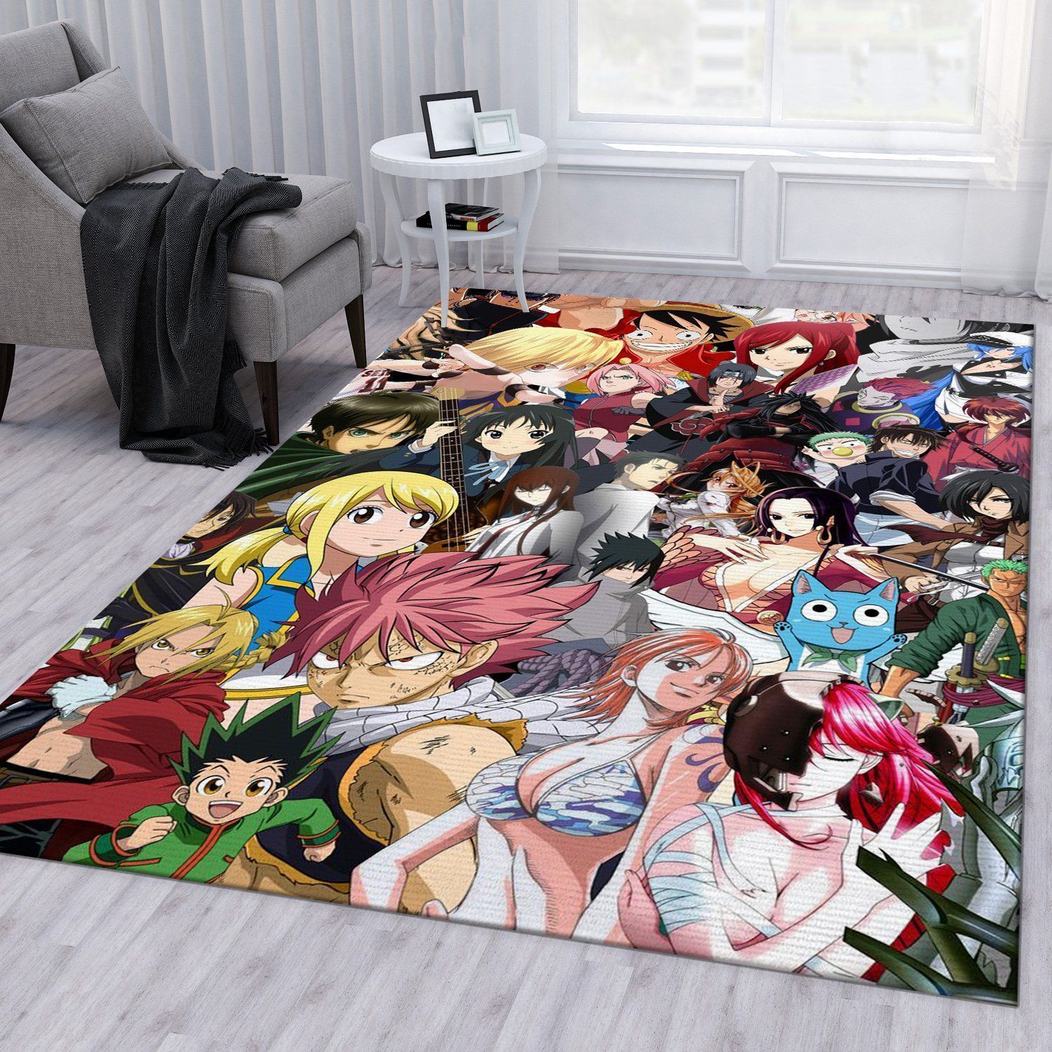 All Characters Anime Manga Crossover Area Rug Bedroom Rug Home US Decor - Indoor Outdoor Rugs