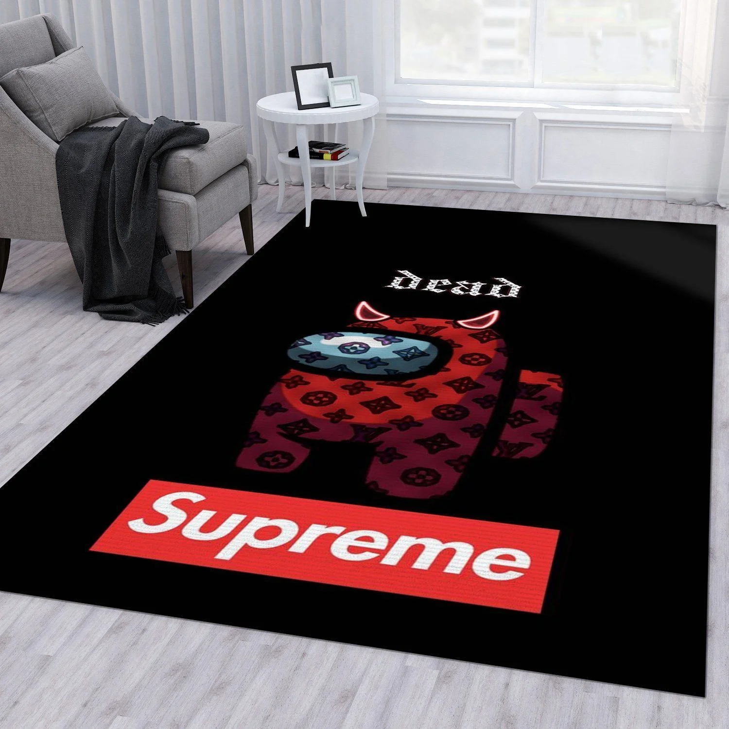 Simpson bape supreme area rugs living room carpet fn301128 christmas gift  floor decor the us decor - small ( 3 x 5 ft )