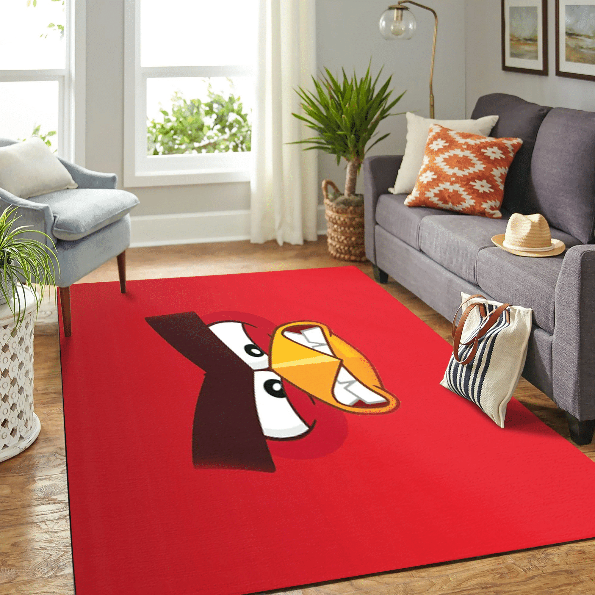 Angry Bird Carpet Floor Area Rug Chrismas Gift - Indoor Outdoor Rugs