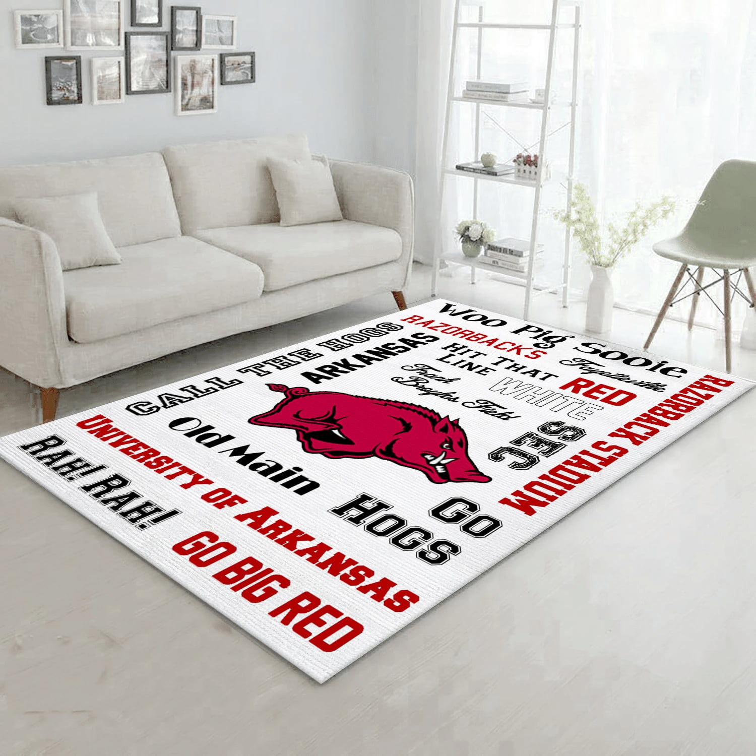 Arkansas Razorbacks Printable Subway Art Area Rug