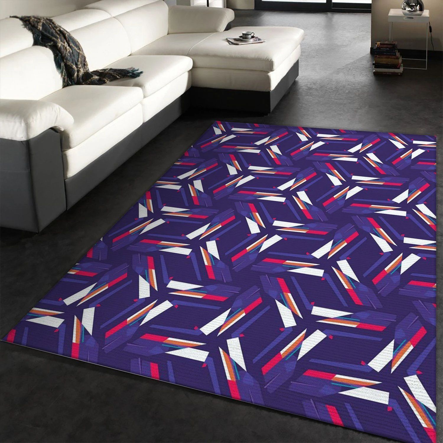 Art Black Pink Area Rug For Christmas