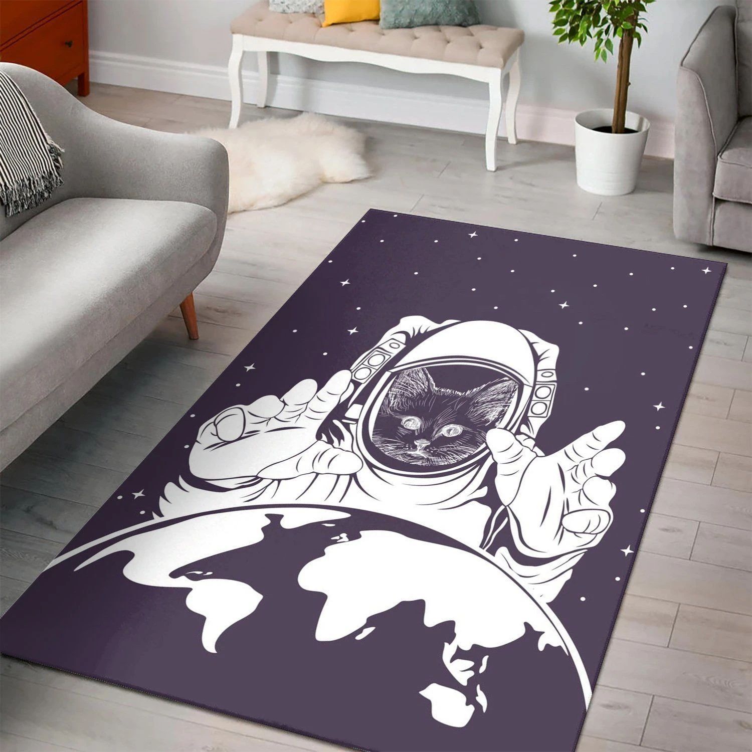 Astronaucat  Area Rug