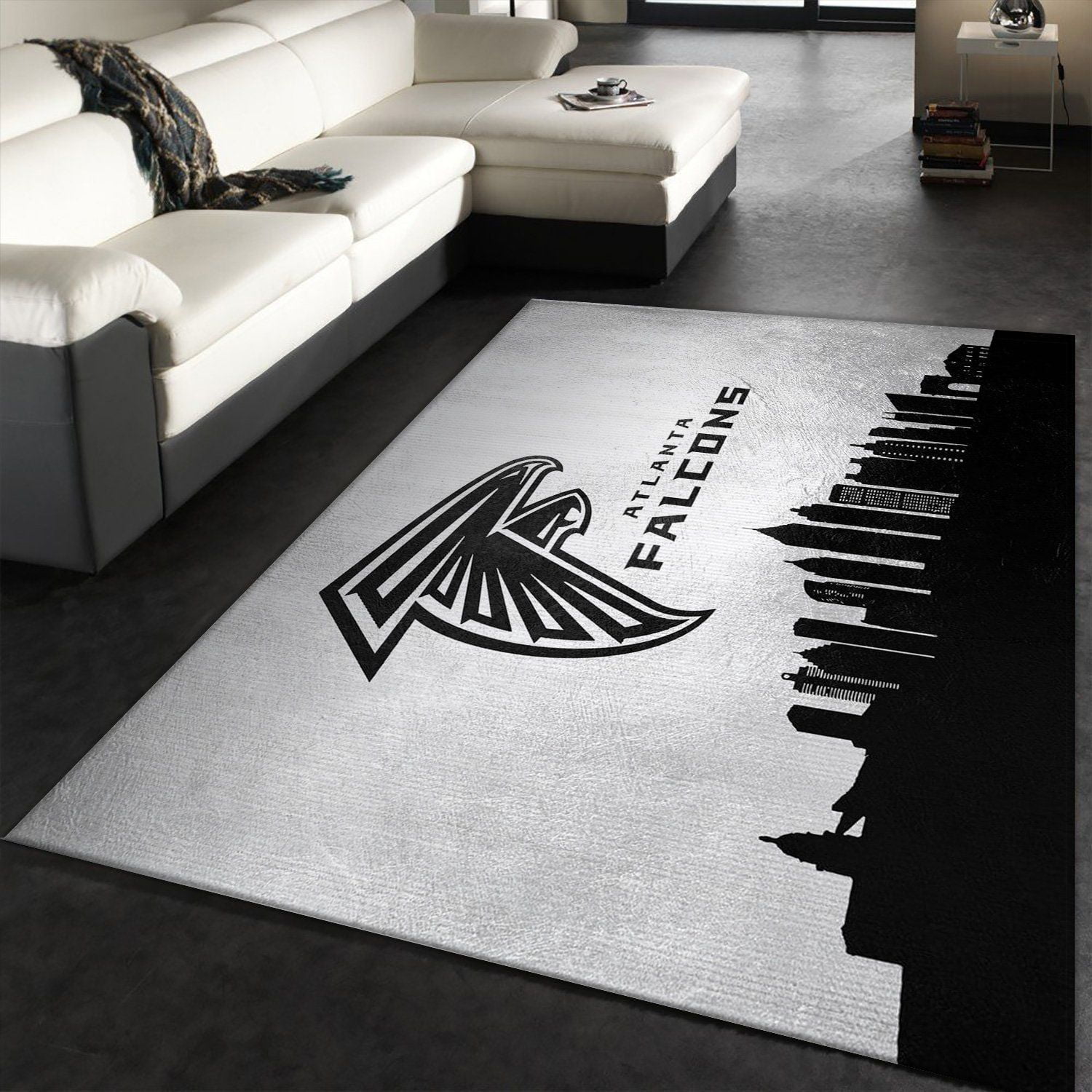 Atlanta Falcons Skyline NFL Area Rug Carpet