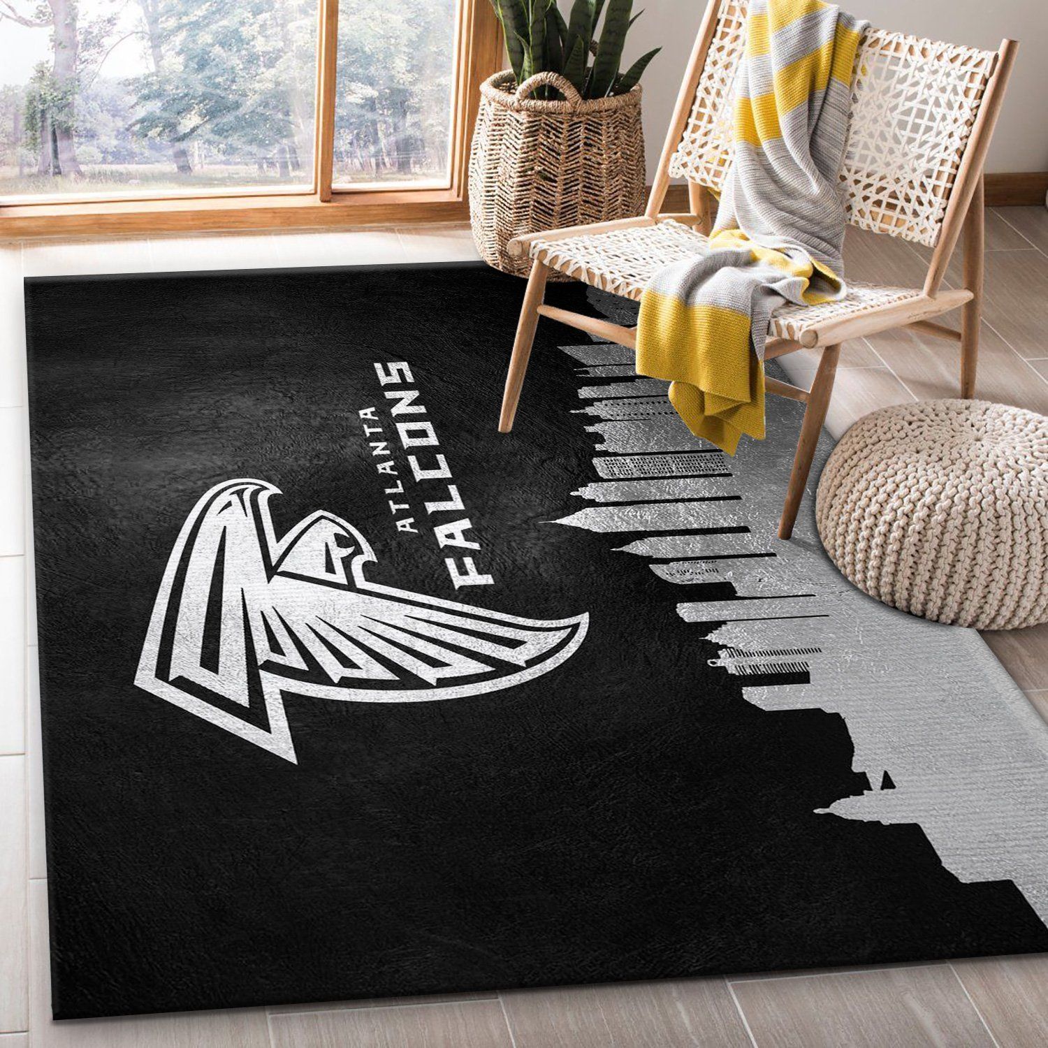 Atlanta Falcons Skyline NFL Area Rug