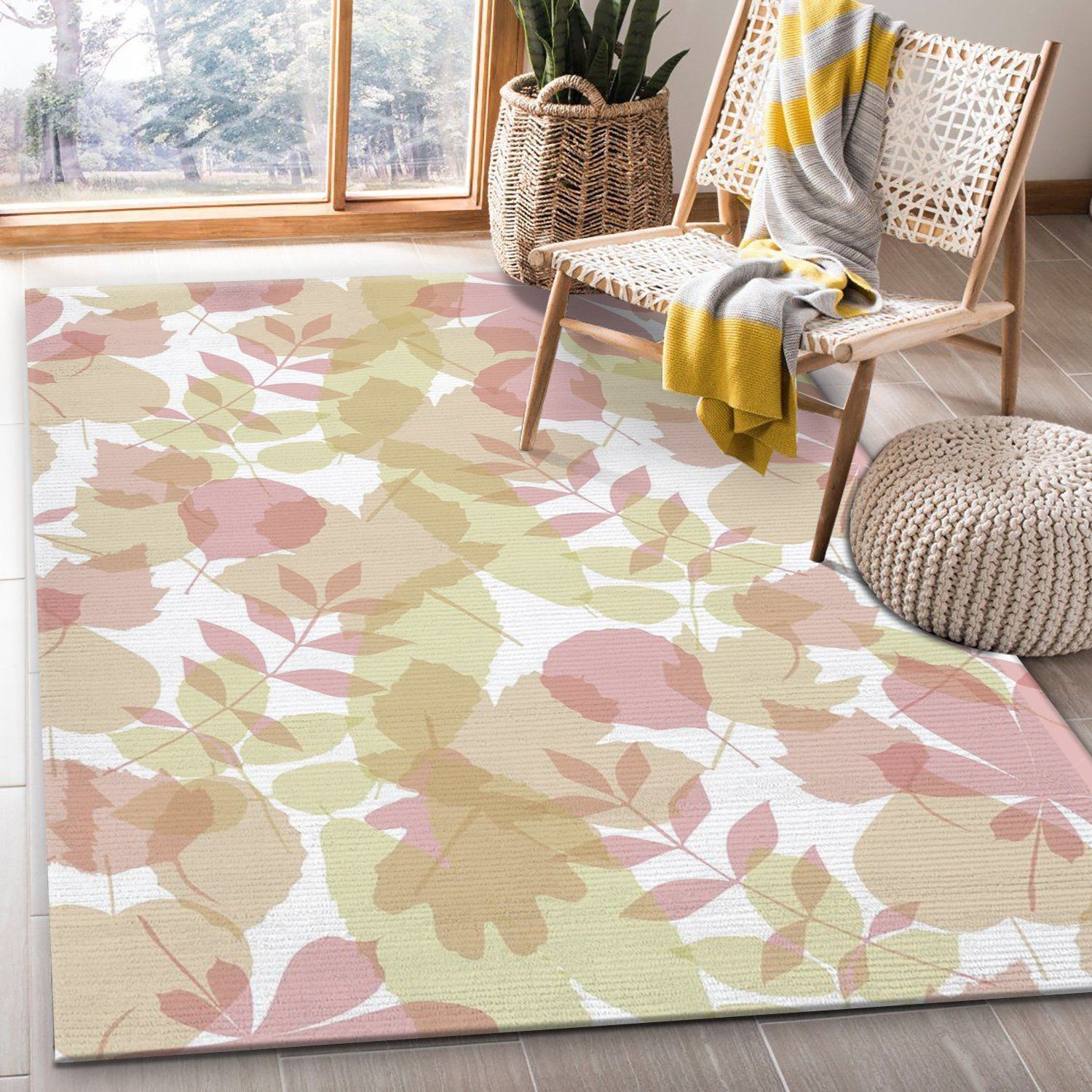 Autumn Leaves Pattern 1 Area Rug