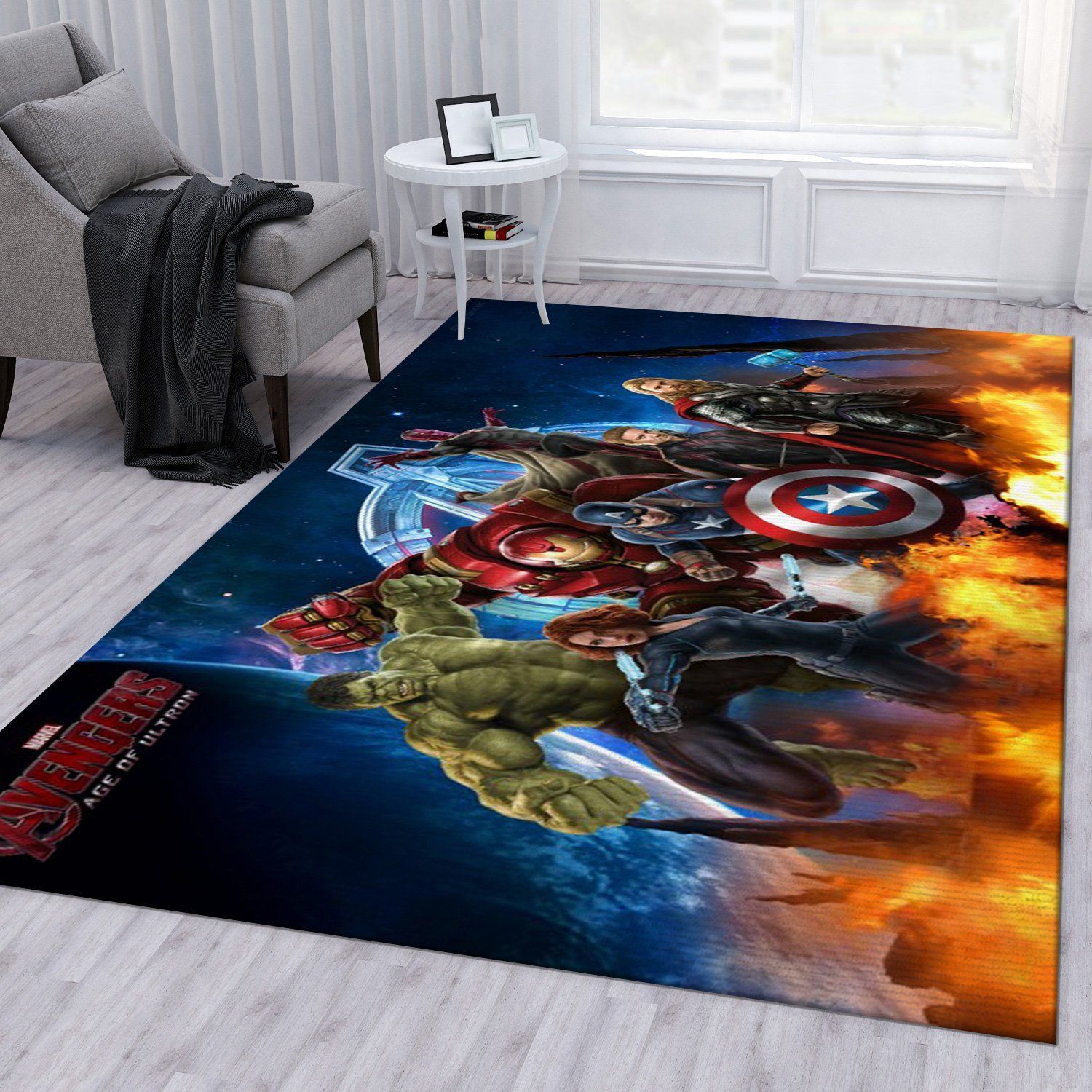 Avenger Ver1 Movie Area Rug Living Room Rug Home Decor Floor Decor - Indoor Outdoor Rugs