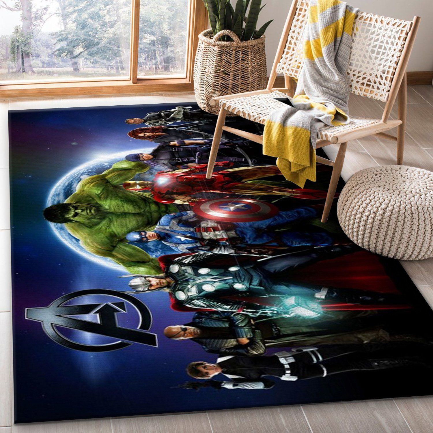 Avenger Ver2 Movie Area Rug Living Room Rug Home US Decor - Indoor Outdoor Rugs