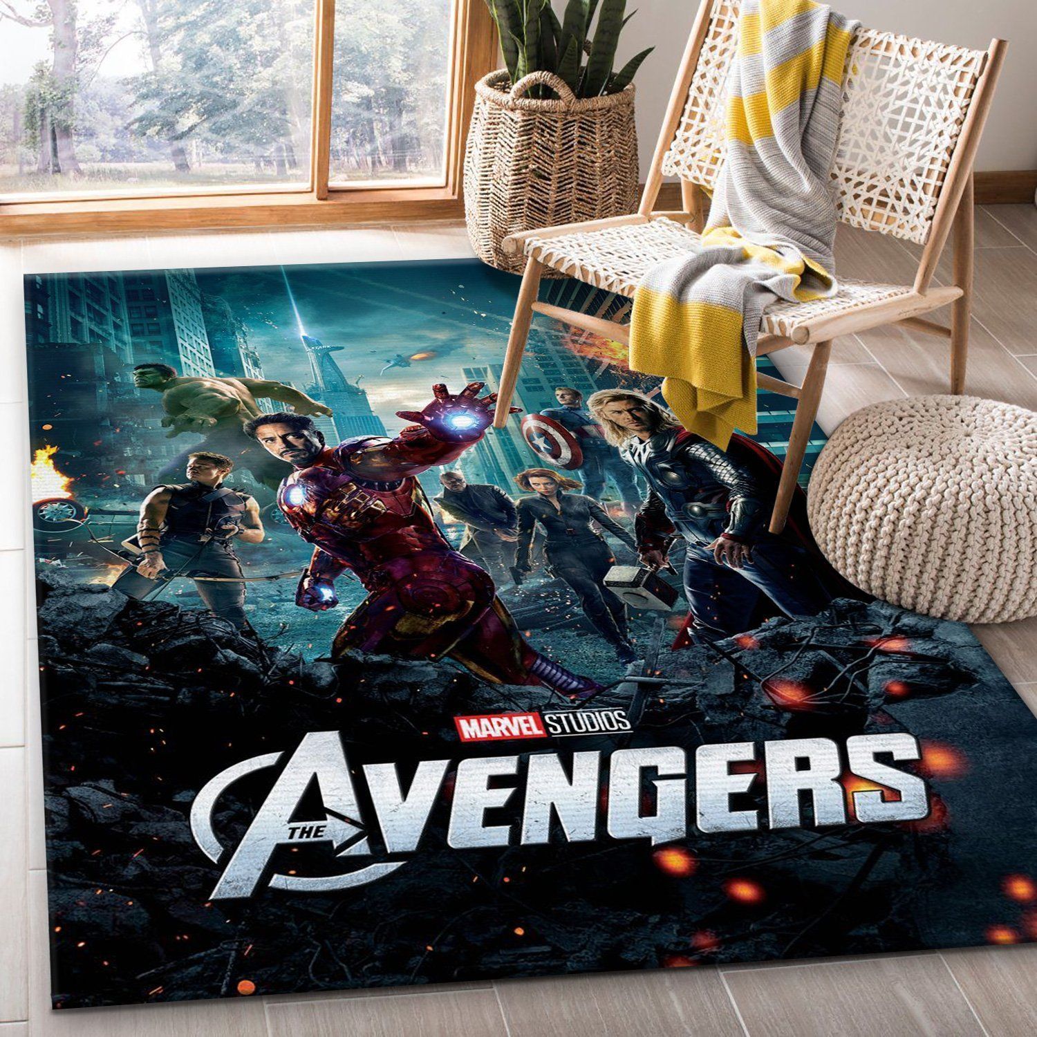Avengers Movie Movie Area Rug