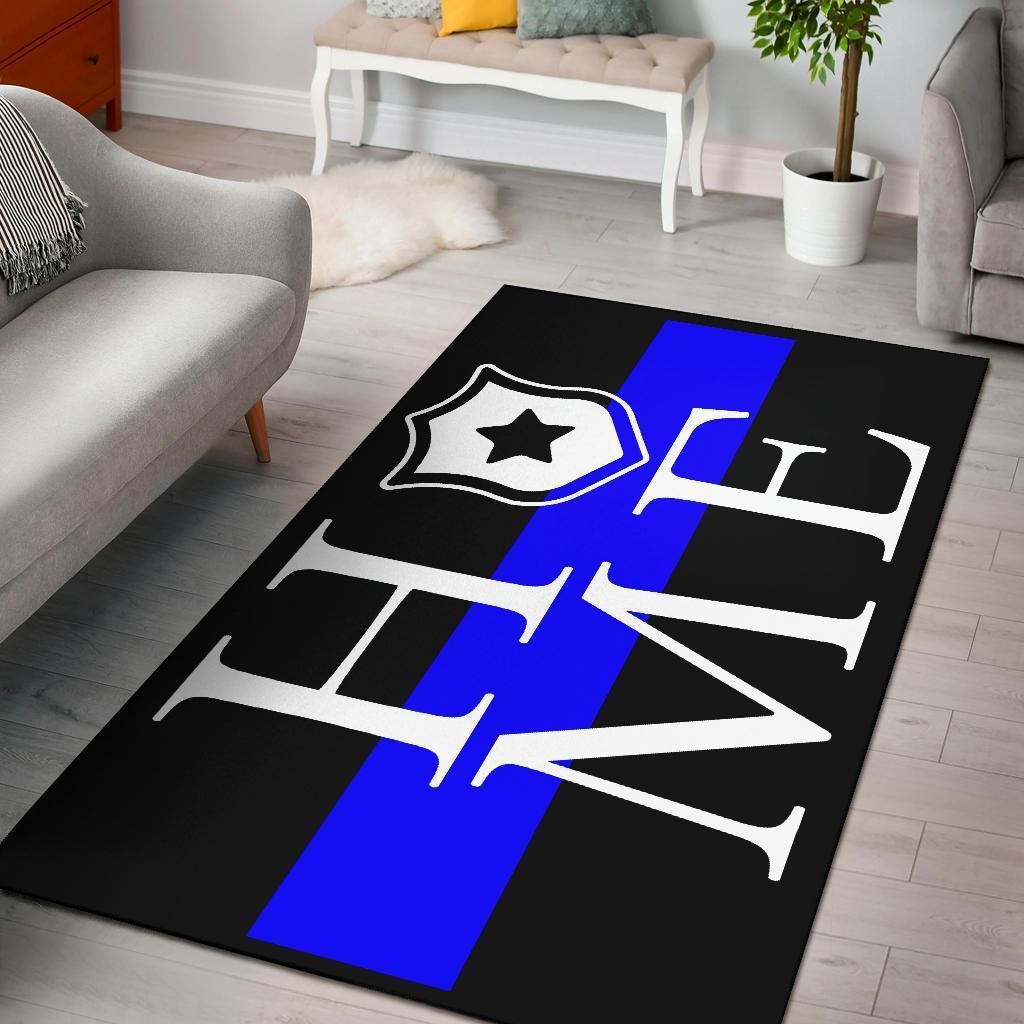 Awesome Thin Blue Line Home Area Rug Chrismas Gift - Indoor Outdoor Rugs