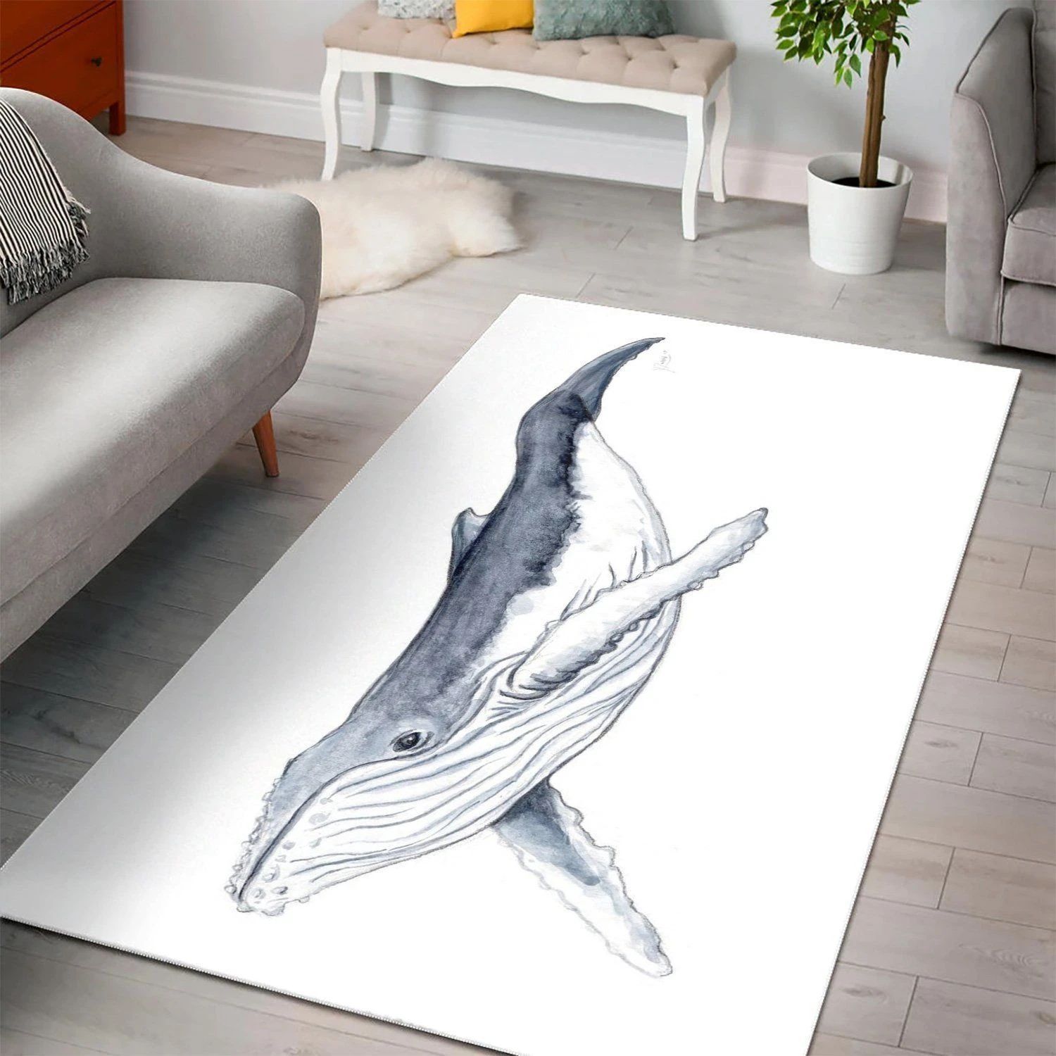 Baby Humpback Whale  Carpet Living Room