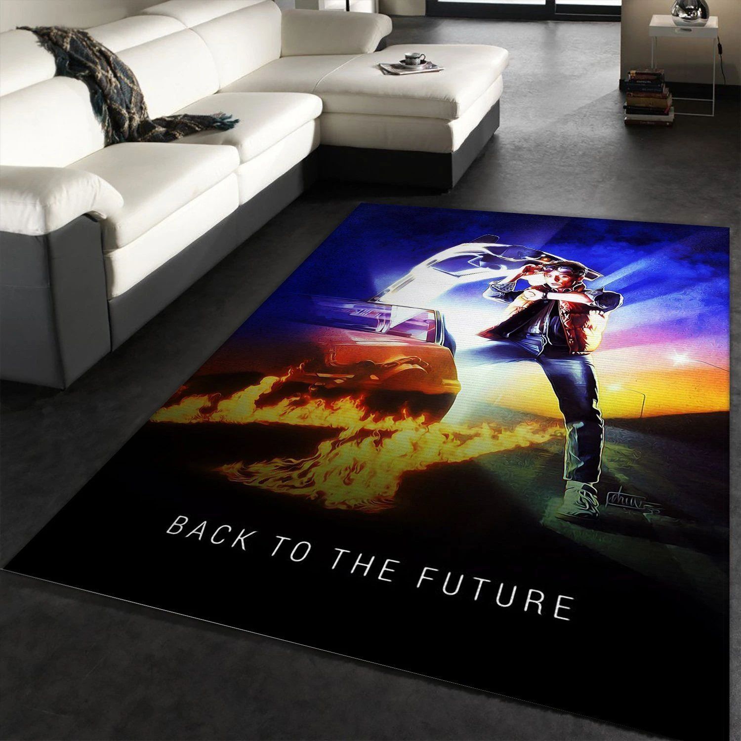 Back To The Future 1985 Area Rug Art Painting Movie Rugs Family Gift US Decor - Indoor Outdoor Rugs