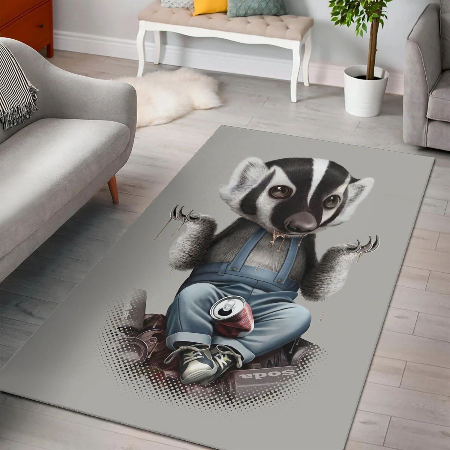 Badger Takes All  Area Rug