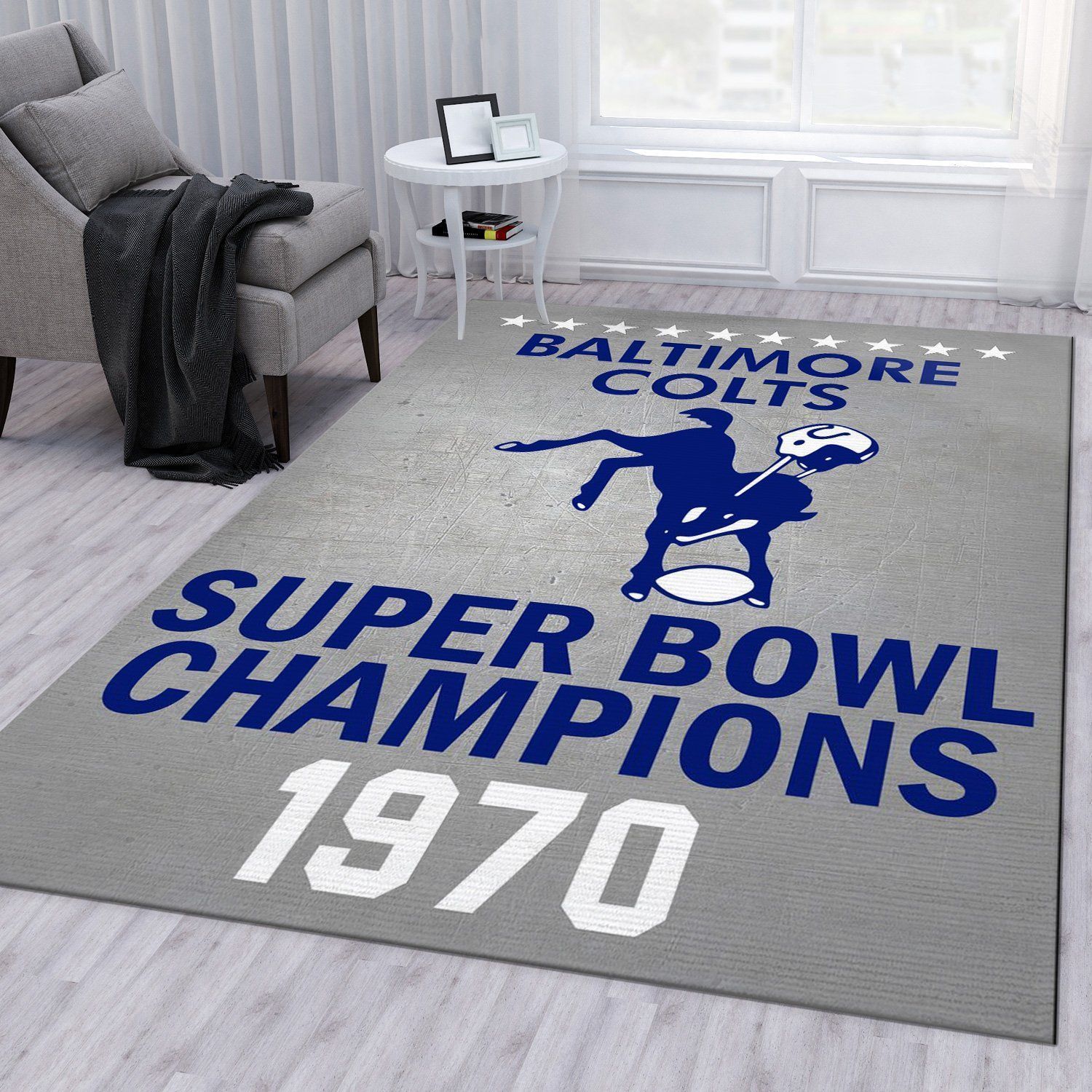 Baltimore Colts 1970 Nfl Rug Living Room Rug Home US Decor - Indoor Outdoor Rugs