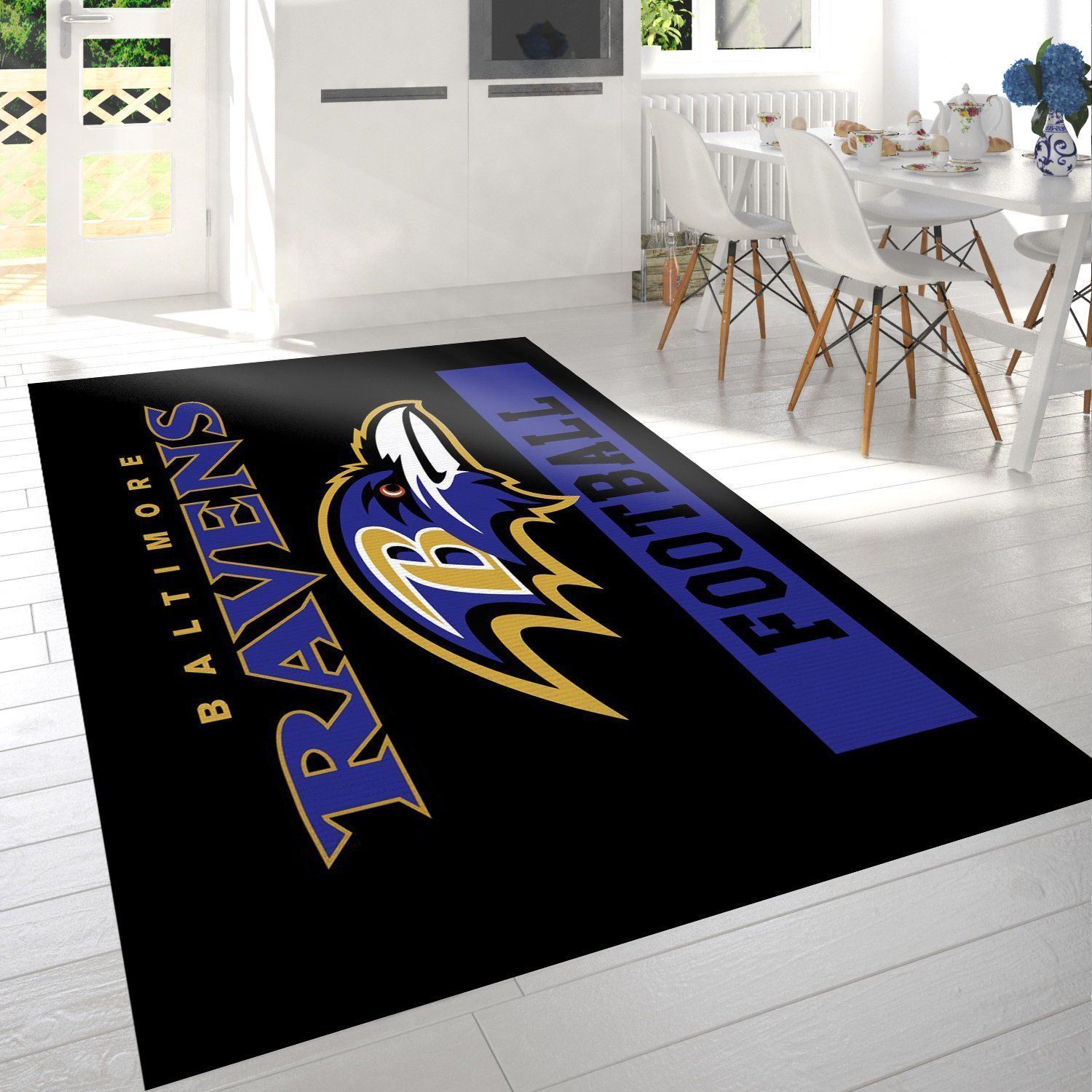 Baltimore Ravens Football Nfl Area Rug Bedroom Rug Home Decor Floor Decor - Indoor Outdoor Rugs