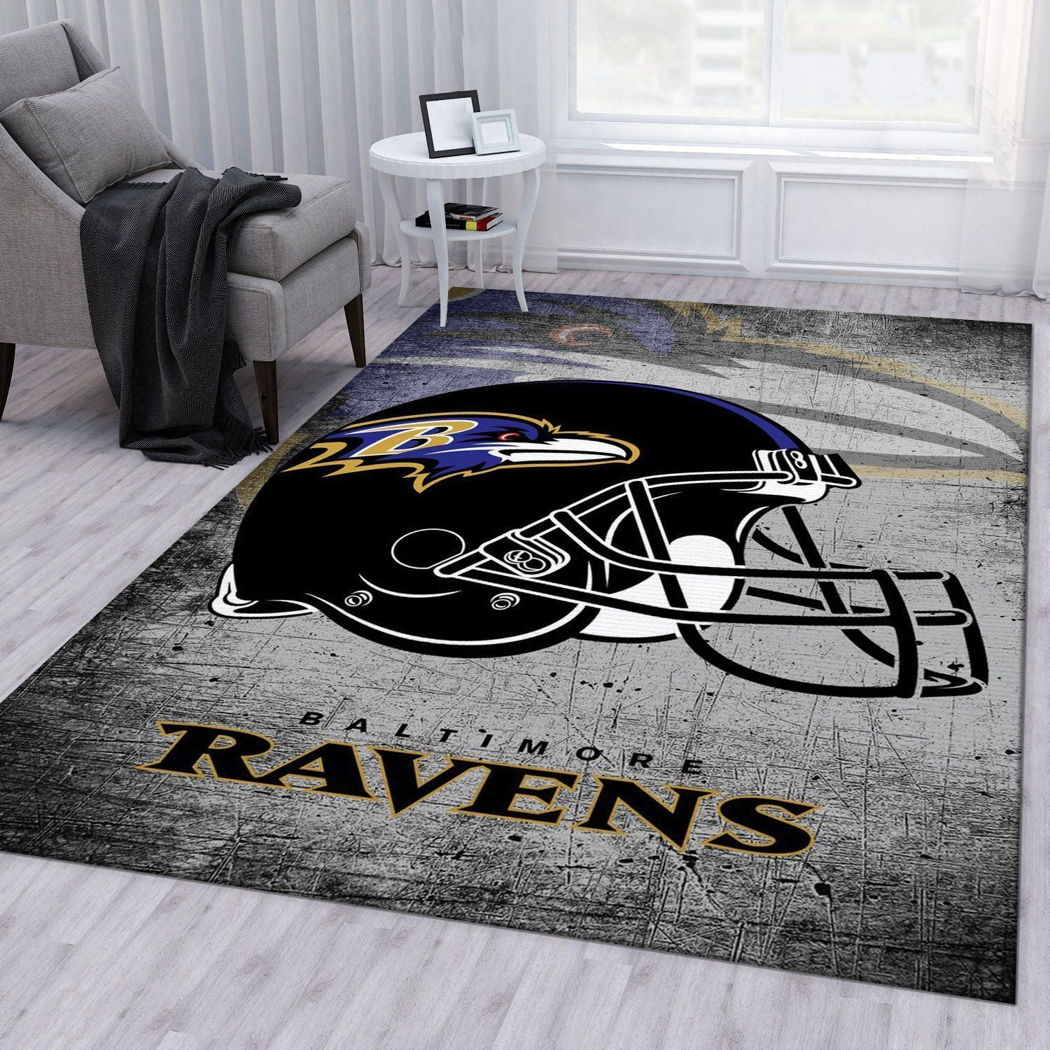 Baltimore Ravens Football Nfl Rug Bedroom Rug Christmas Gift US Decor - Indoor Outdoor Rugs