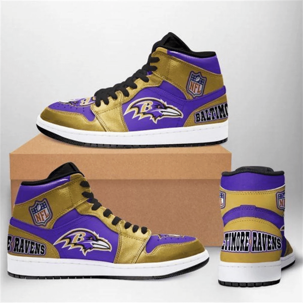 Baltimore Ravens Nfl Football Air Jordan Shoes Sport V114 Sneakers