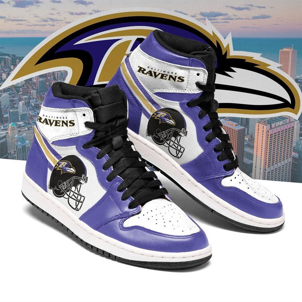 Baltimore Ravens Nfl Football Air Jordan Shoes Sport V3 Sneaker Boots Shoes