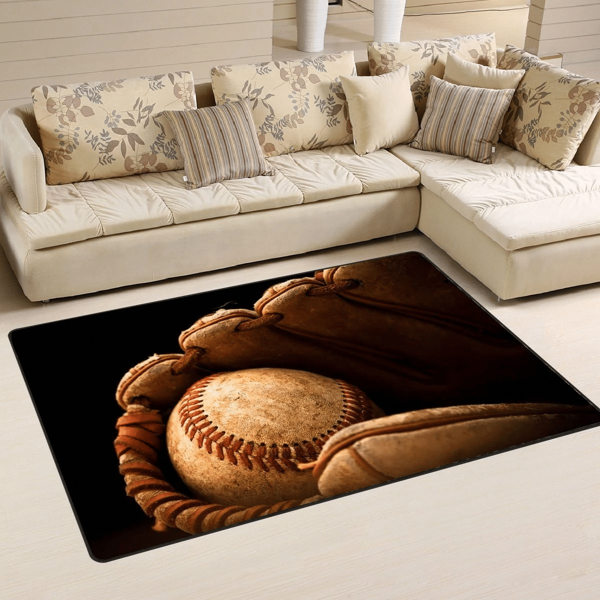 Baseball Area Rug Chrismas Gift - Indoor Outdoor Rugs