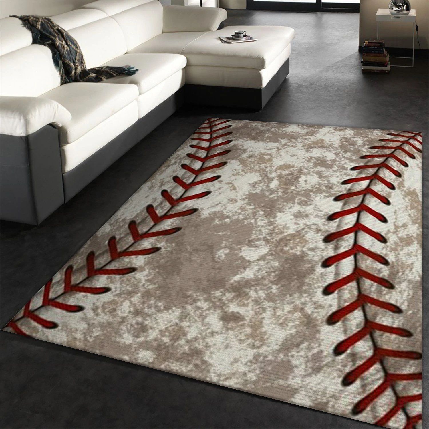 Baseball Area Rugs Living Room Carpet FN061150 Christmas Gift Floor Decor The US Decor - Indoor Outdoor Rugs