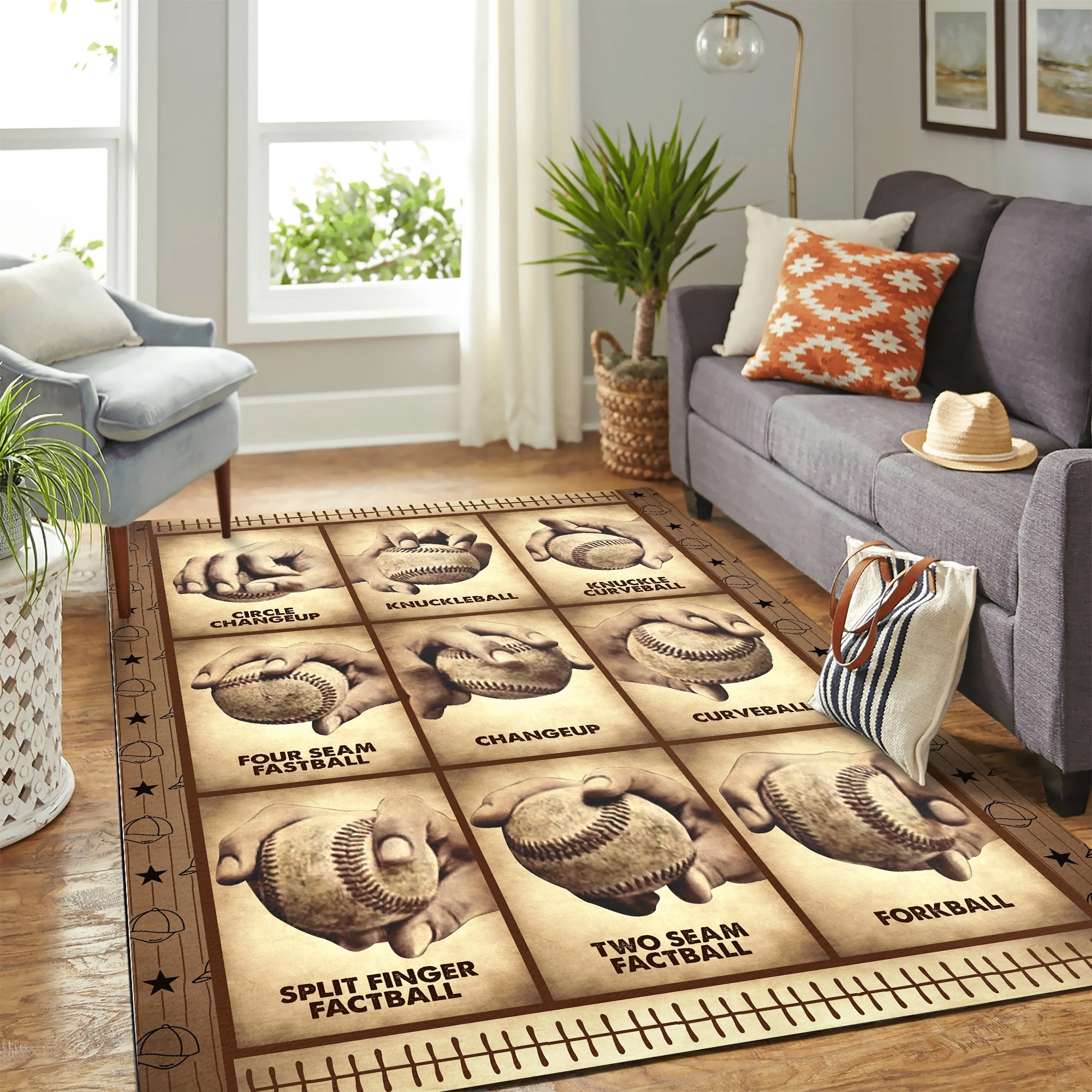 Baseball Mk Carpet Area Rug Chrismas Gift - Indoor Outdoor Rugs