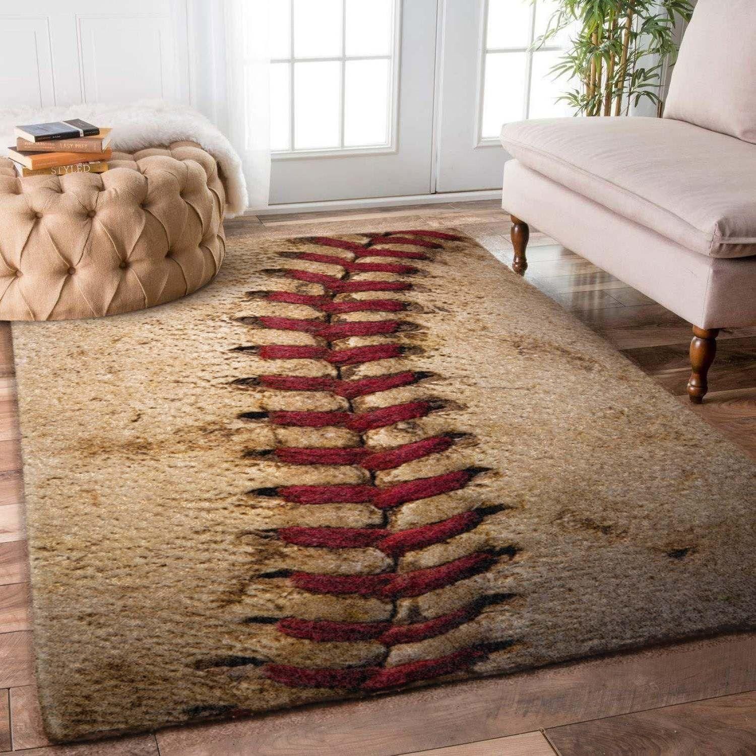 Baseball Rug Chrismas Gift - Indoor Outdoor Rugs