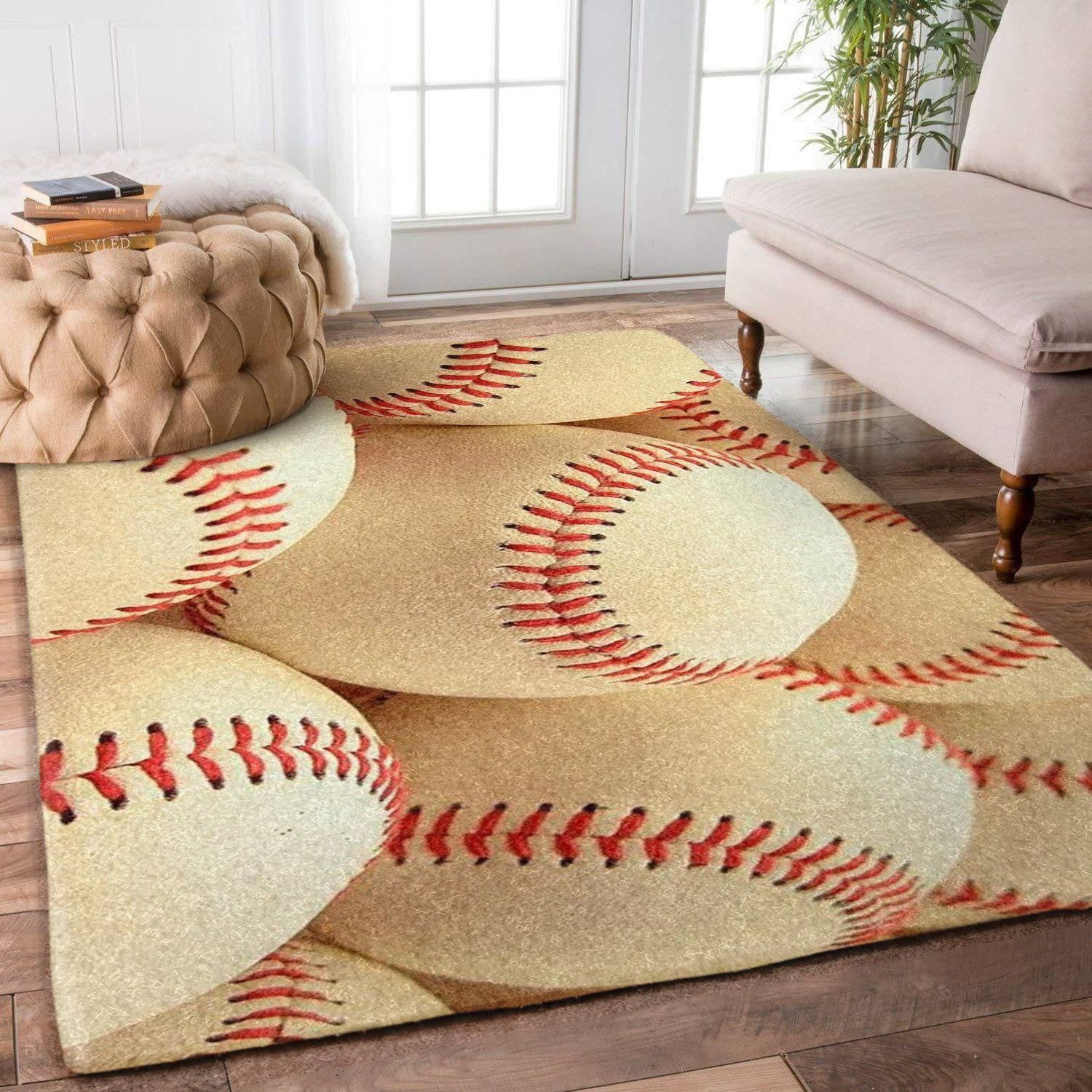 Baseball Rug Chrismas Gift - Indoor Outdoor Rugs