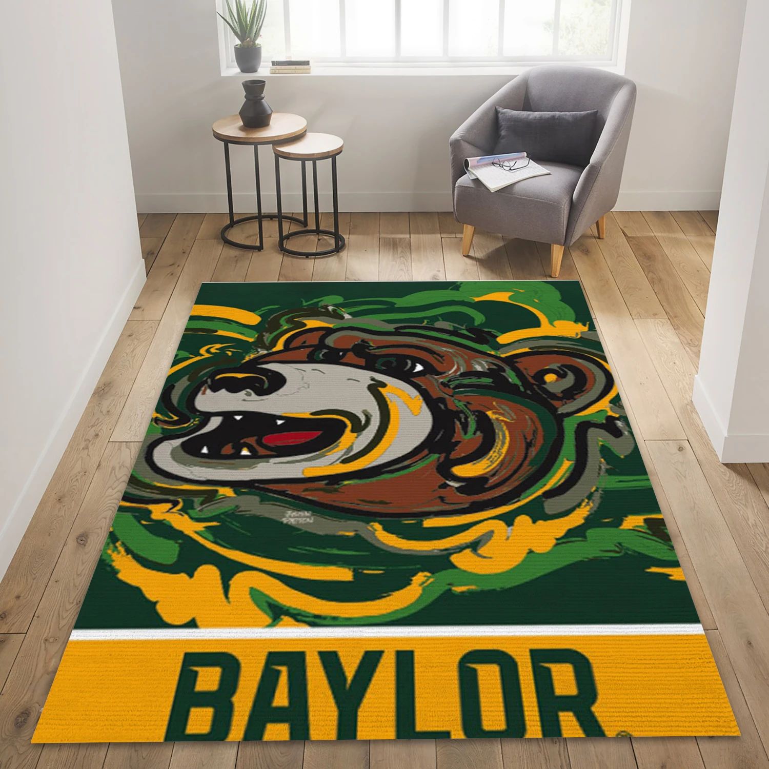 Baylor Bears College Team Logos Area Rug