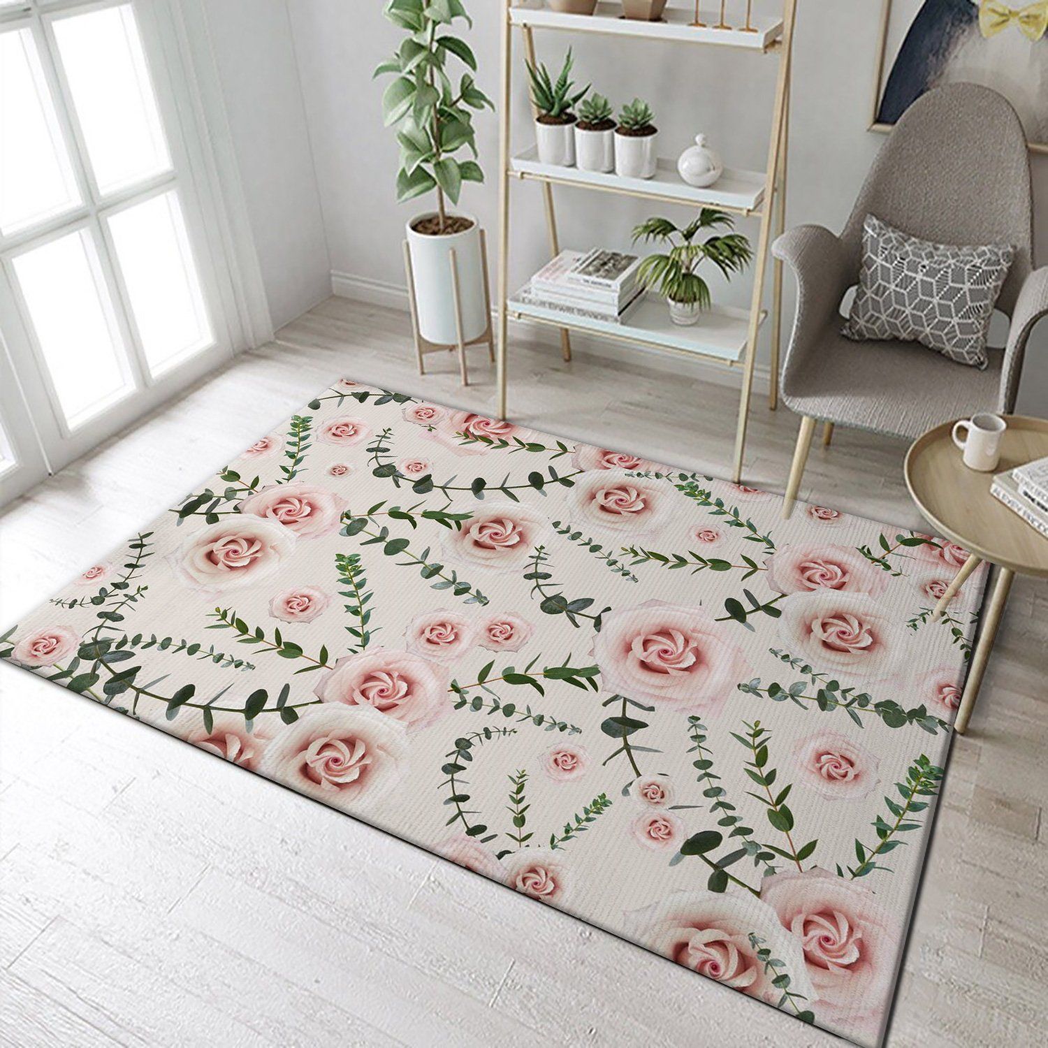 Beauty Rose Eucalyptus 1 Area Rug