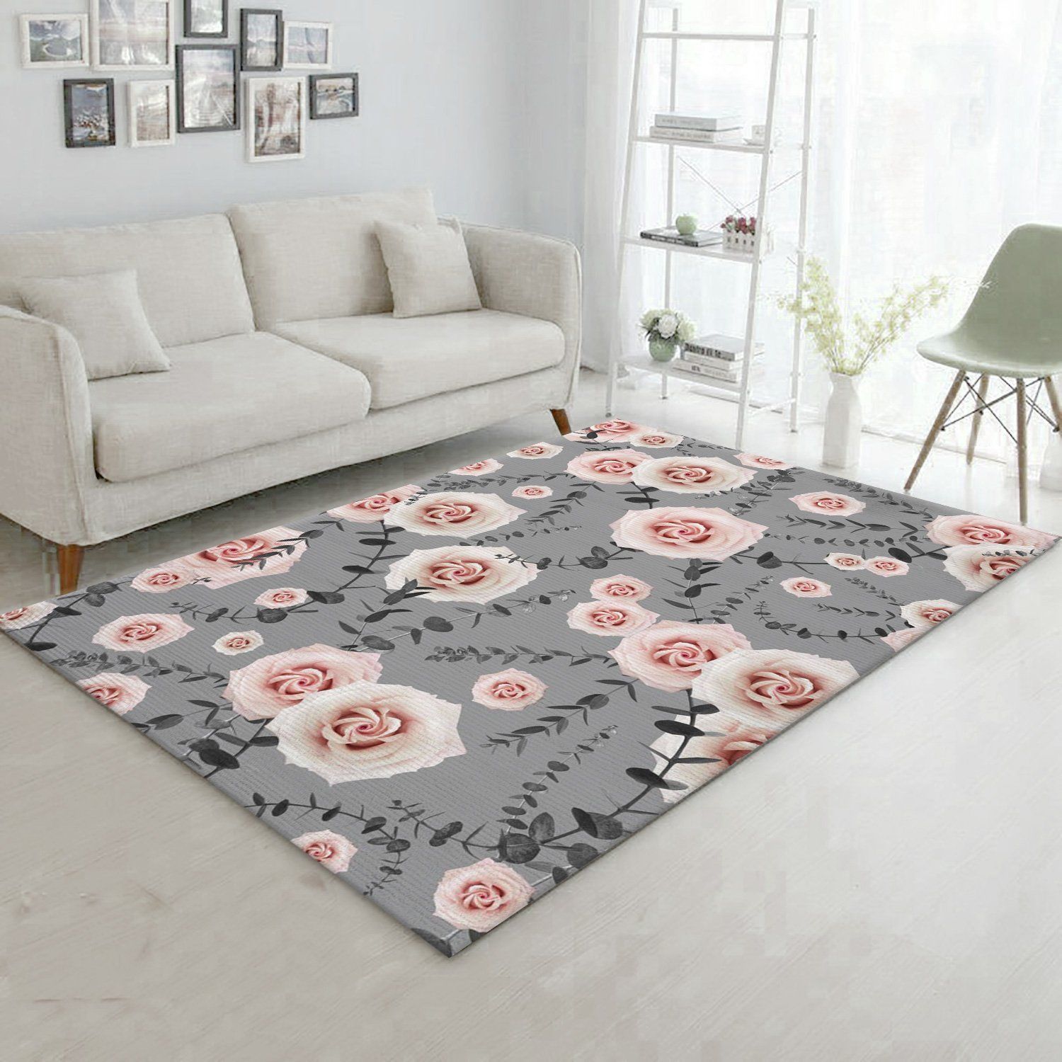 Beauty Rose Eucalyptus 2 Area Rug Carpet