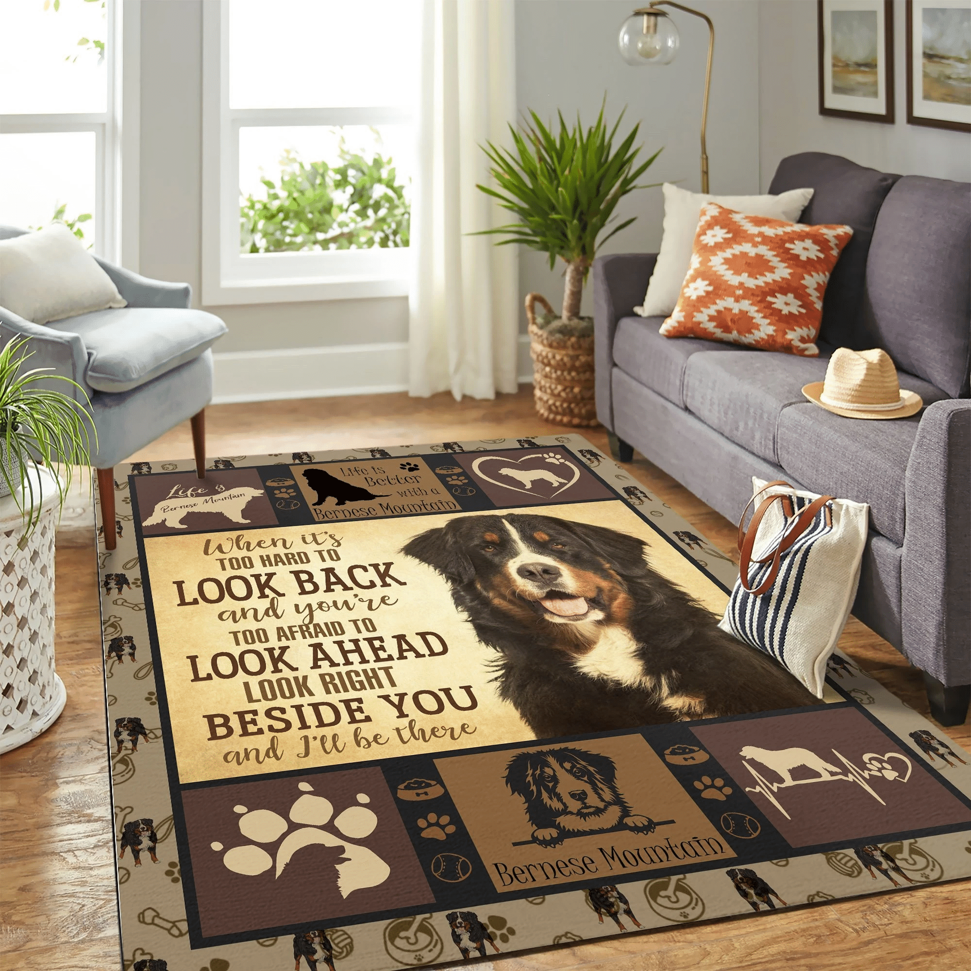 Bernese Mountain Dog Vq Quilt Mk Carpet Area Rug Chrismas Gift - Indoor Outdoor Rugs