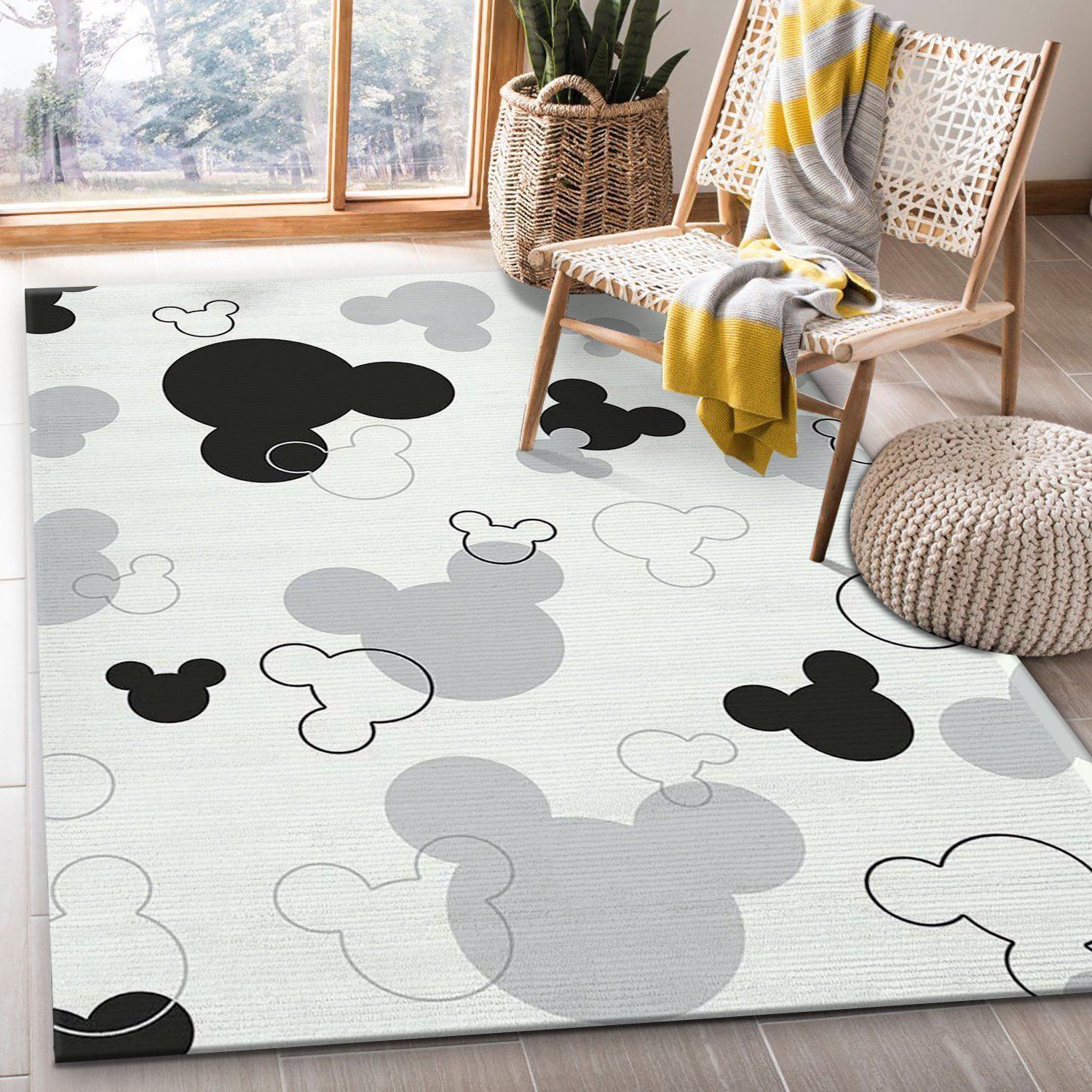 Best Mickey Ears Disney Area Rug, Living room and bedroom Rug, Family Gift US Decor - Indoor Outdoor Rugs
