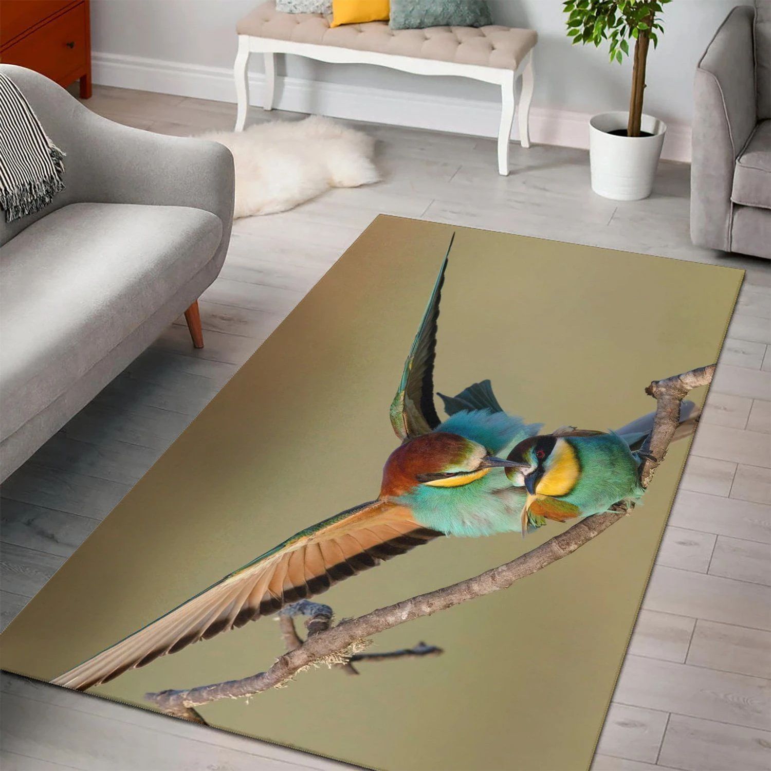 Birds Gruccioni Two Br  Carpet Living Room