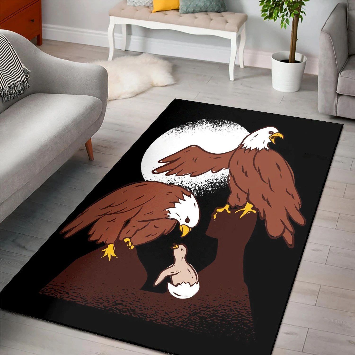 Birds With Baby  Carpet Living Room