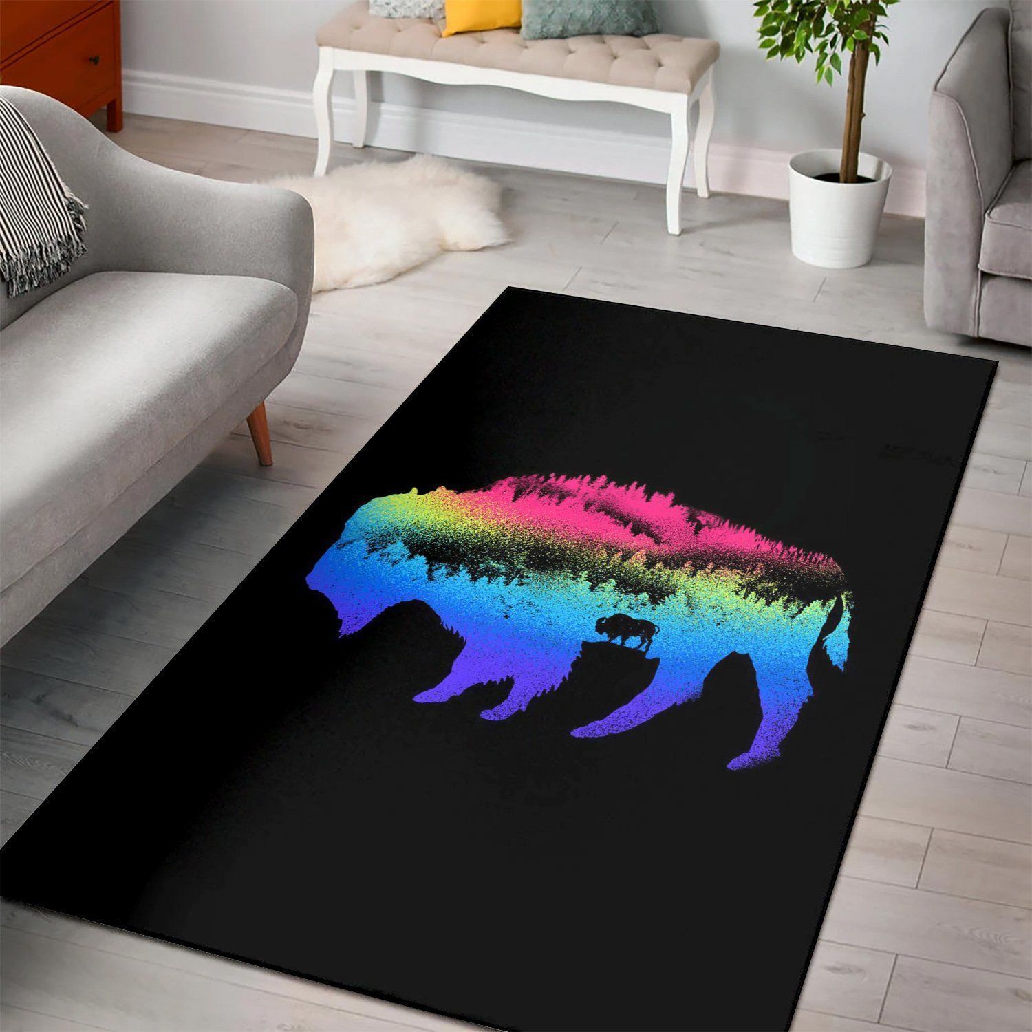 Bison Nature  Area Rug