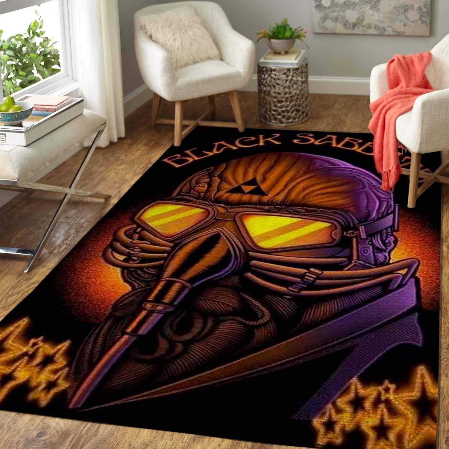 Black Sabbath Rug - Indoor Outdoor Rugs