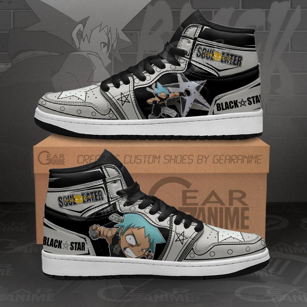 Black Star Soul Eater Custom Anime Mn11 Air Jordan Shoes Sport Sneakers