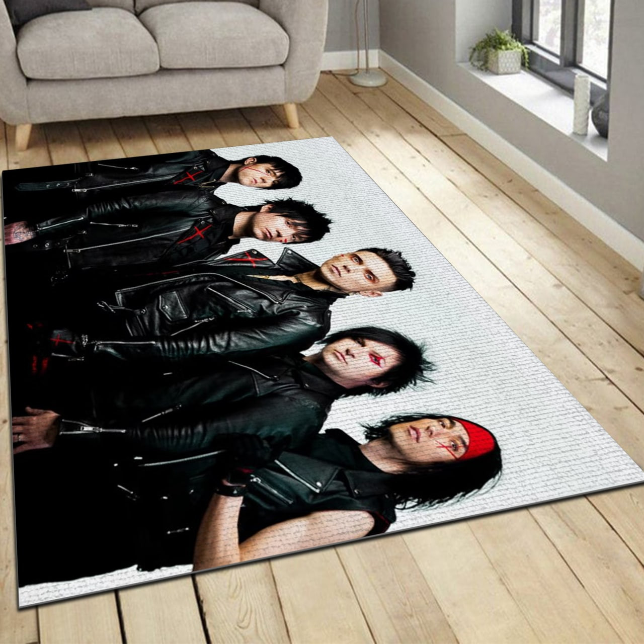 Black Veil Brides Team Area Rug - Home Decor Customer Request