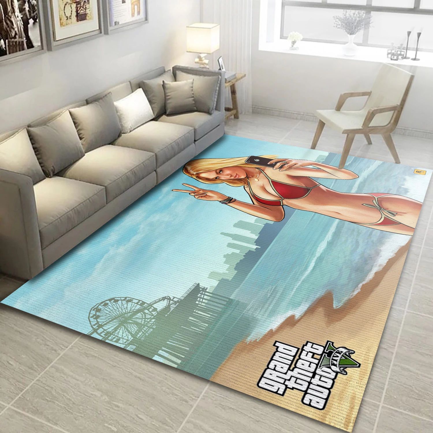 Blonde Video Game Area Rug For Christmas