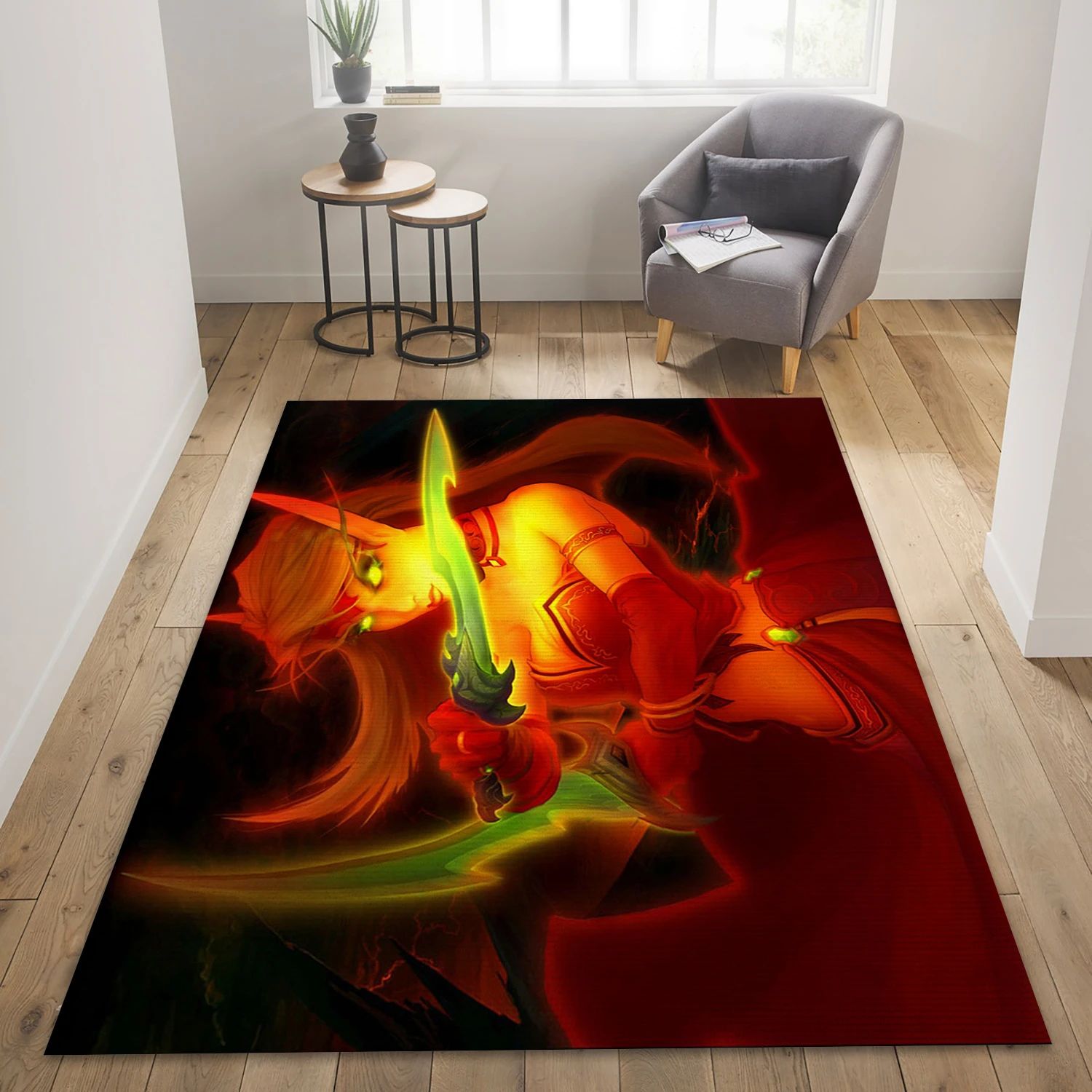 Blood Elf Rogue Gaming Area Rug