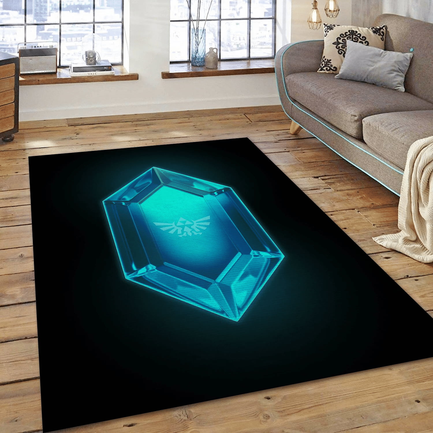 Blue Rupee Area Rug