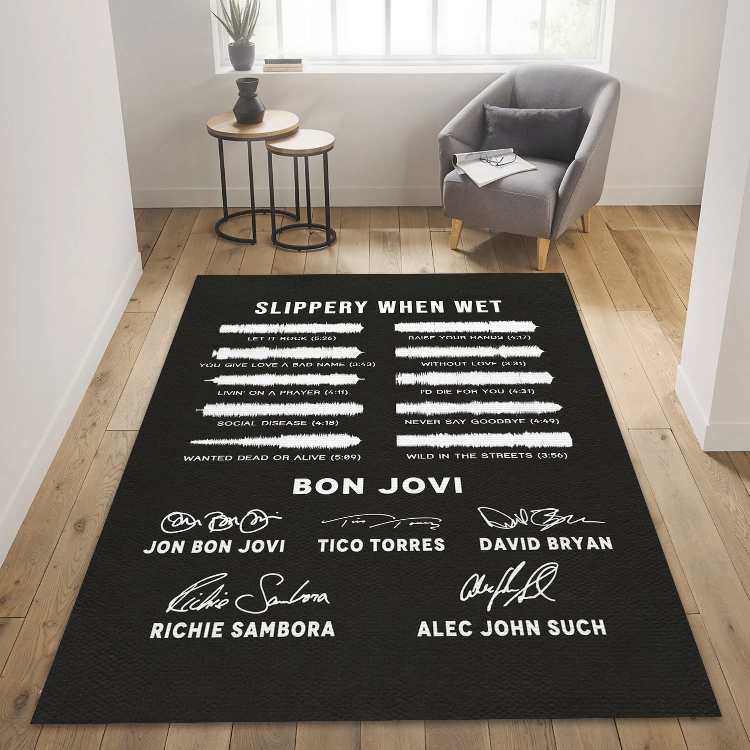 Bon Jovi Hits 2 Area Rug